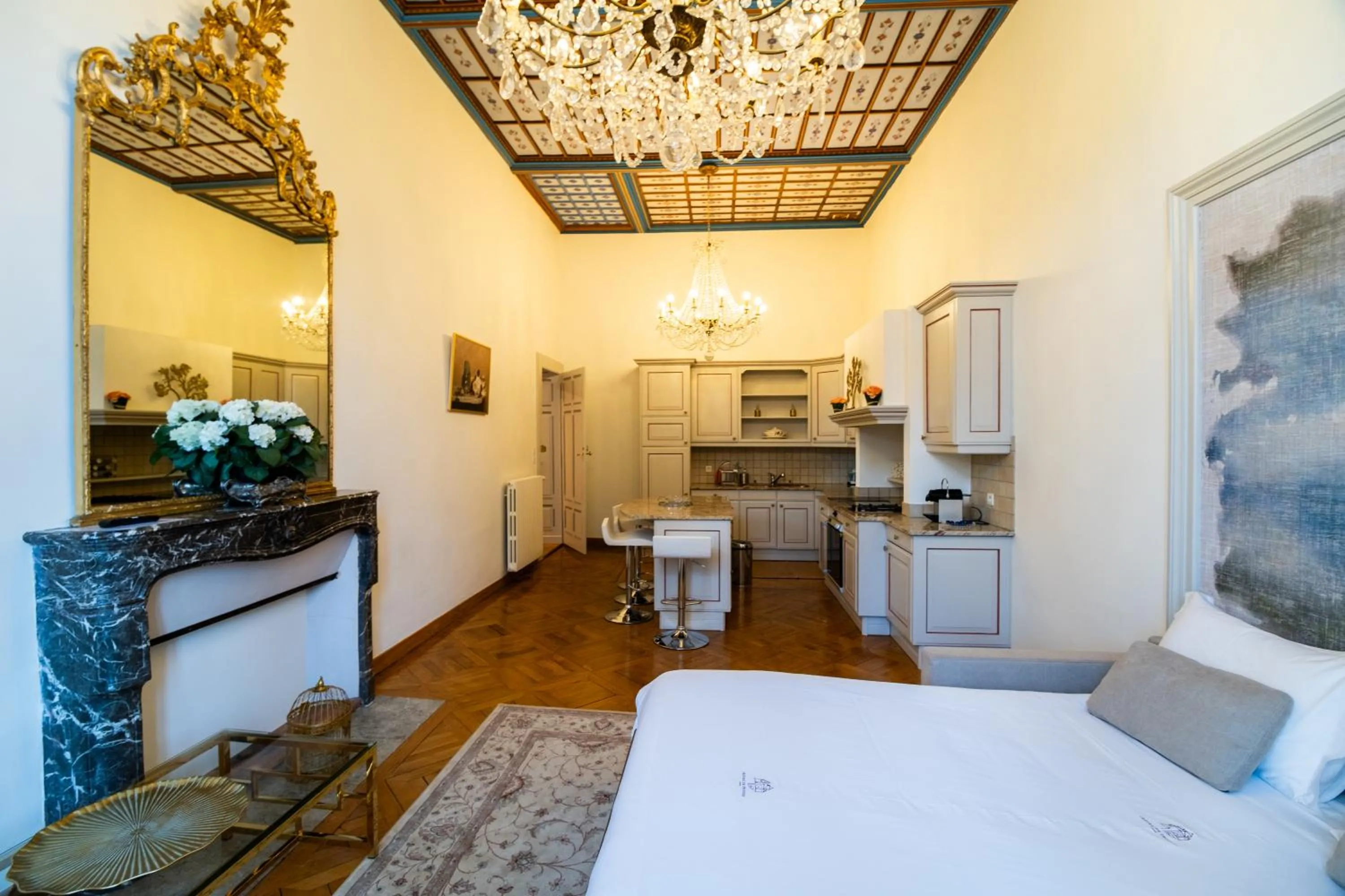 Living room in Château de Thorens