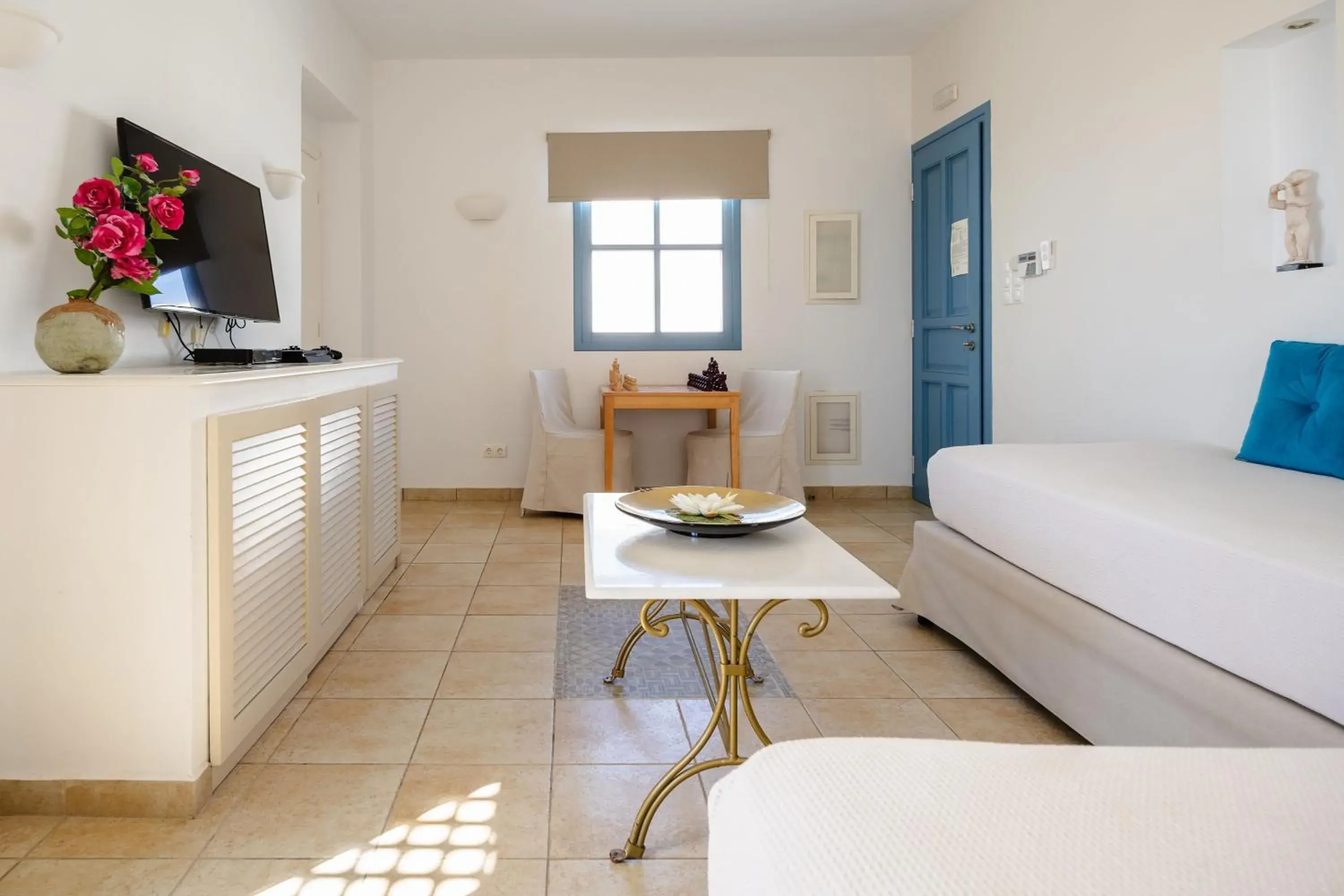 Shower, Bed in Mitos Suites Shower, Bed in Mitos Suites