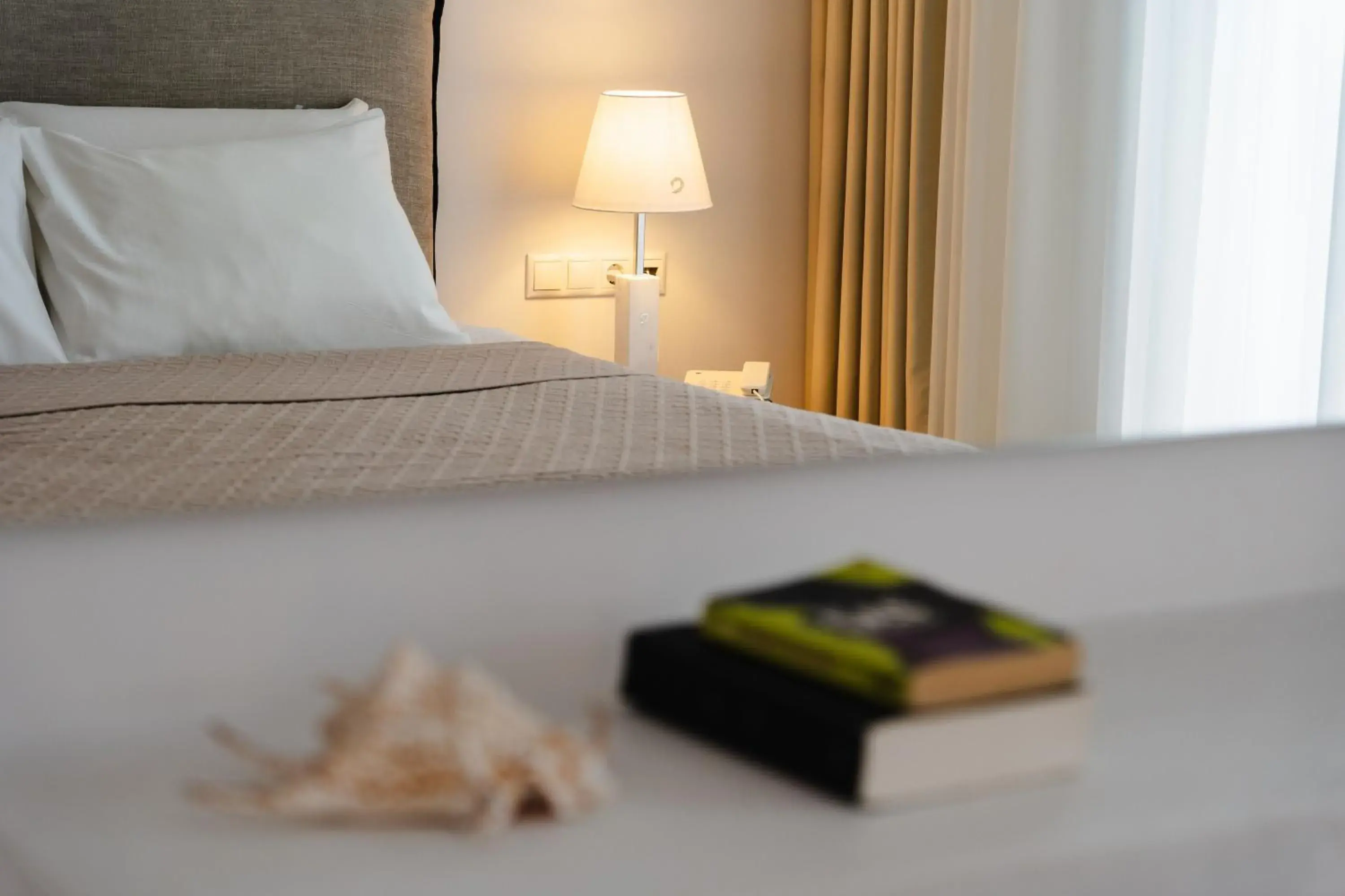 Patio, Bed in Mitos Suites Patio, Bed in Mitos Suites