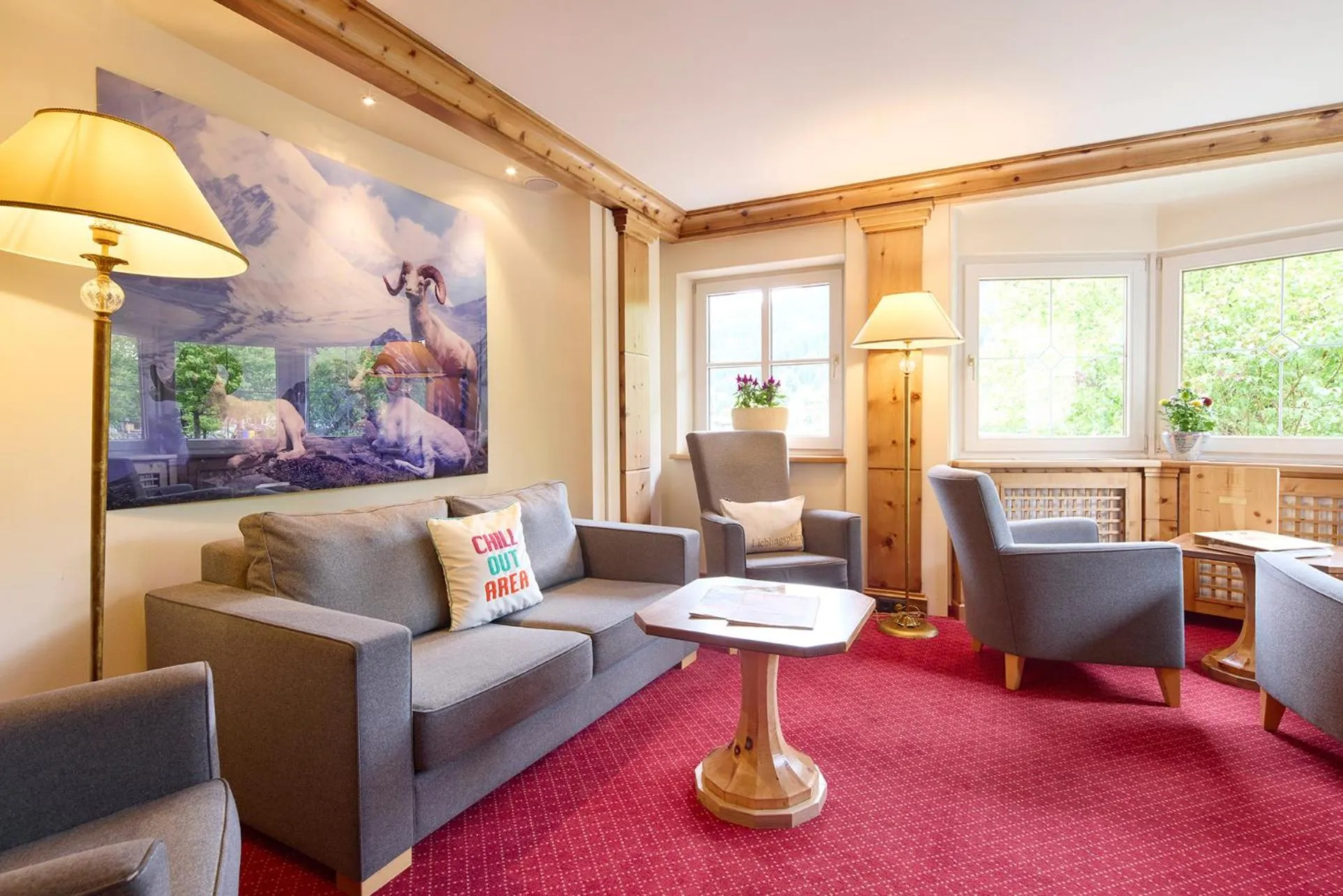 Lobby or reception in Hotel Hubertus