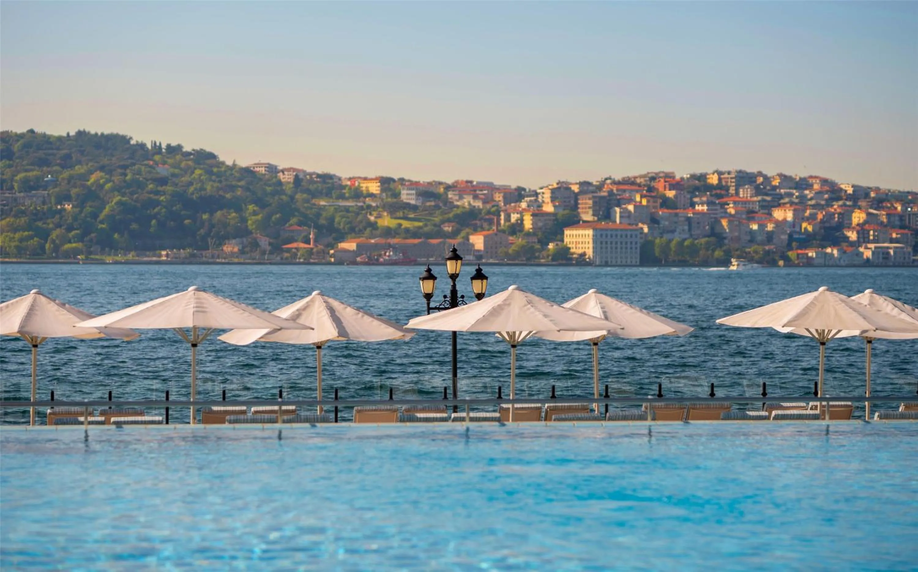Pool view in Çırağan Palace Kempinski Istanbul