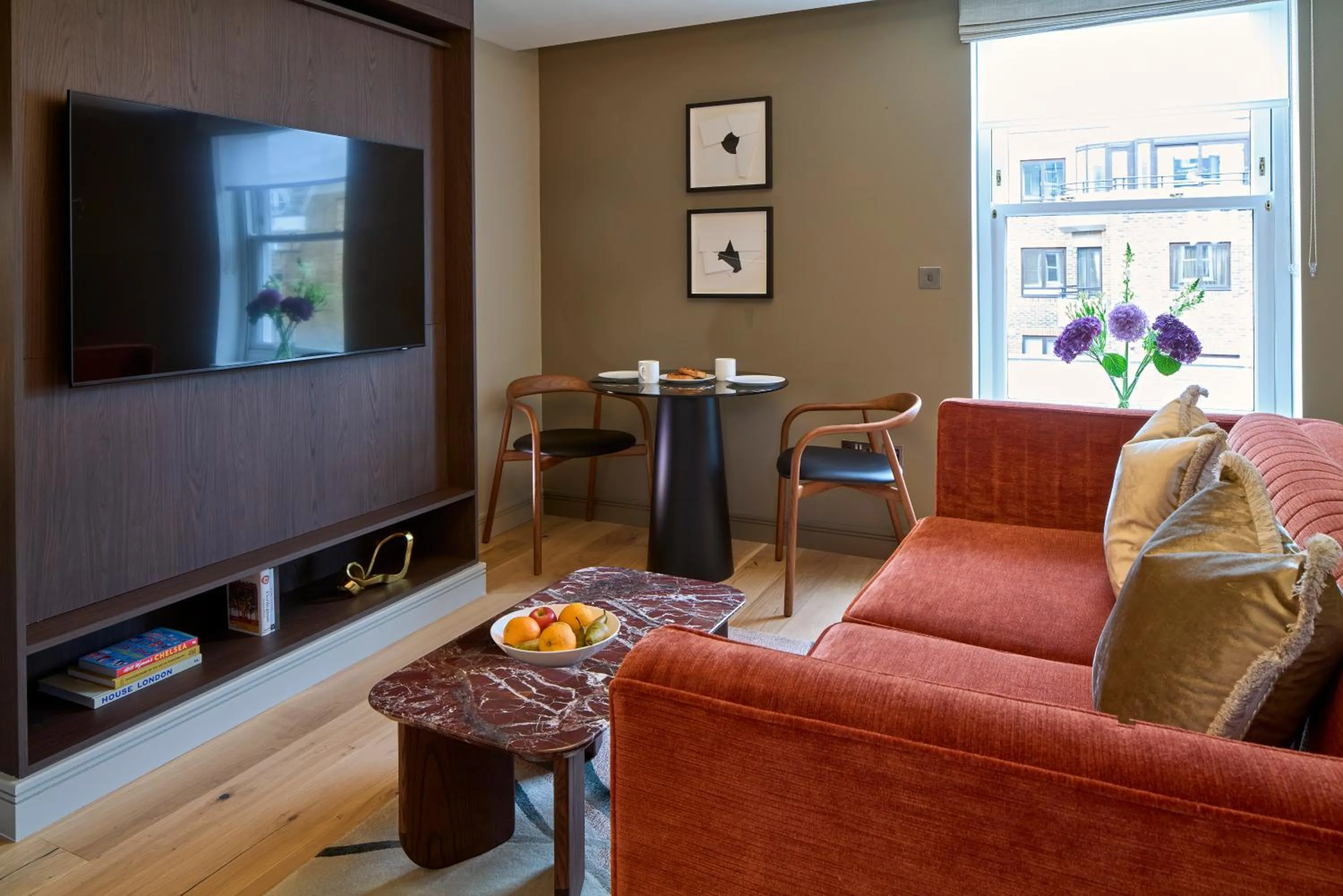 Living room in Cheval Phoenix House at Sloane Square