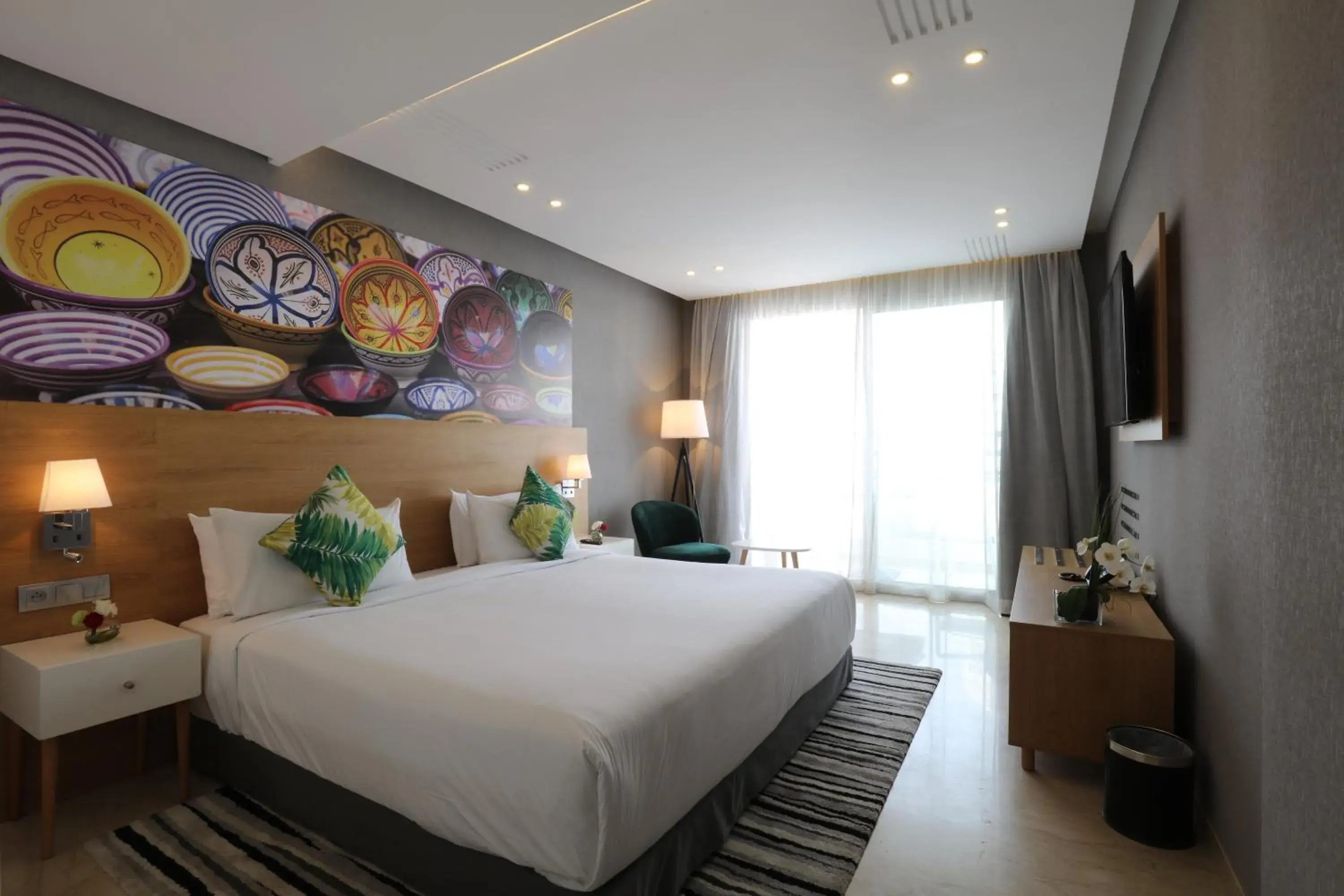 Bed in Mid Town Hotel Casablanca Bed in Mid Town Hotel Casablanca