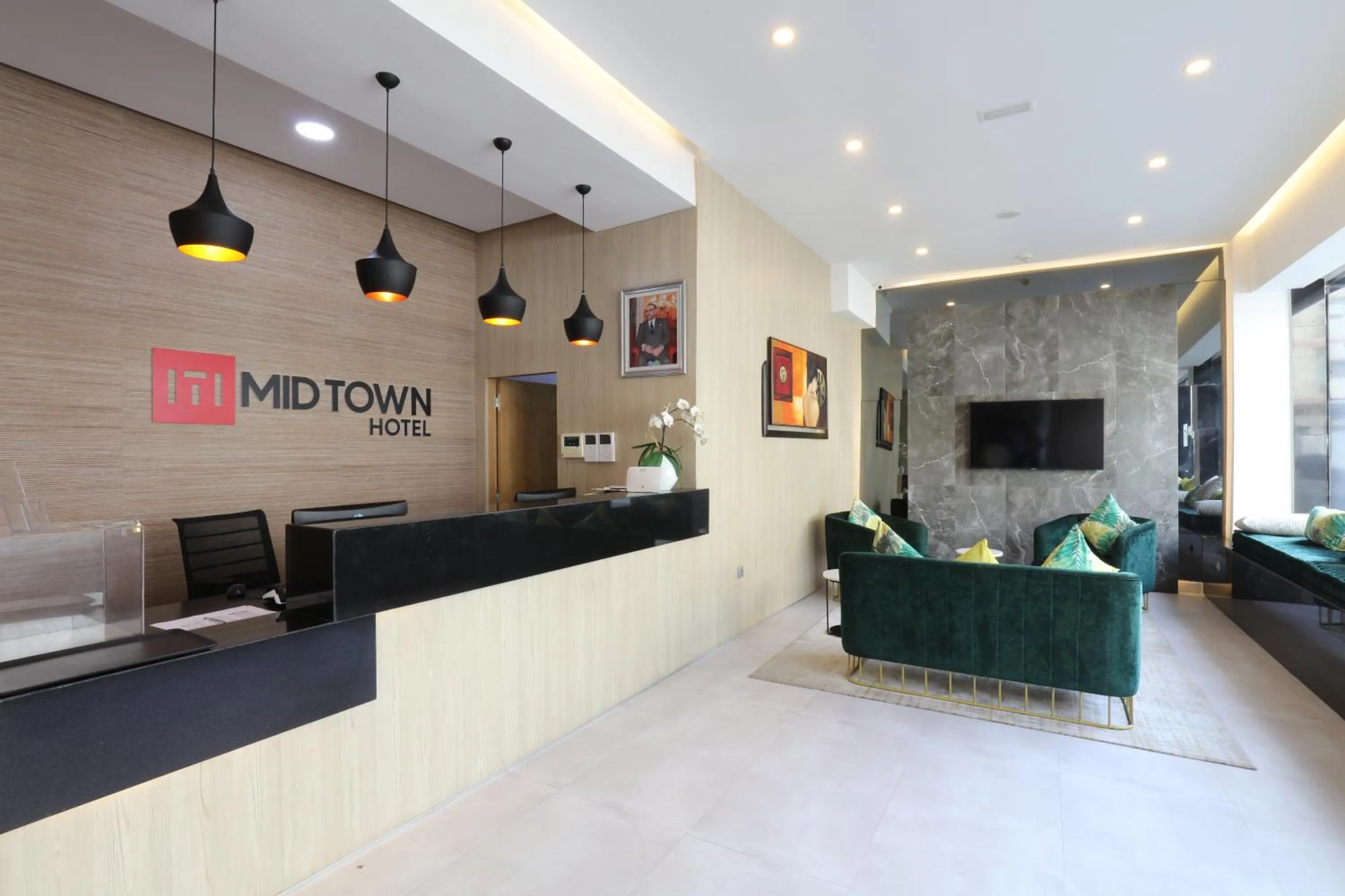 Lobby or reception in Mid Town Hotel Casablanca
