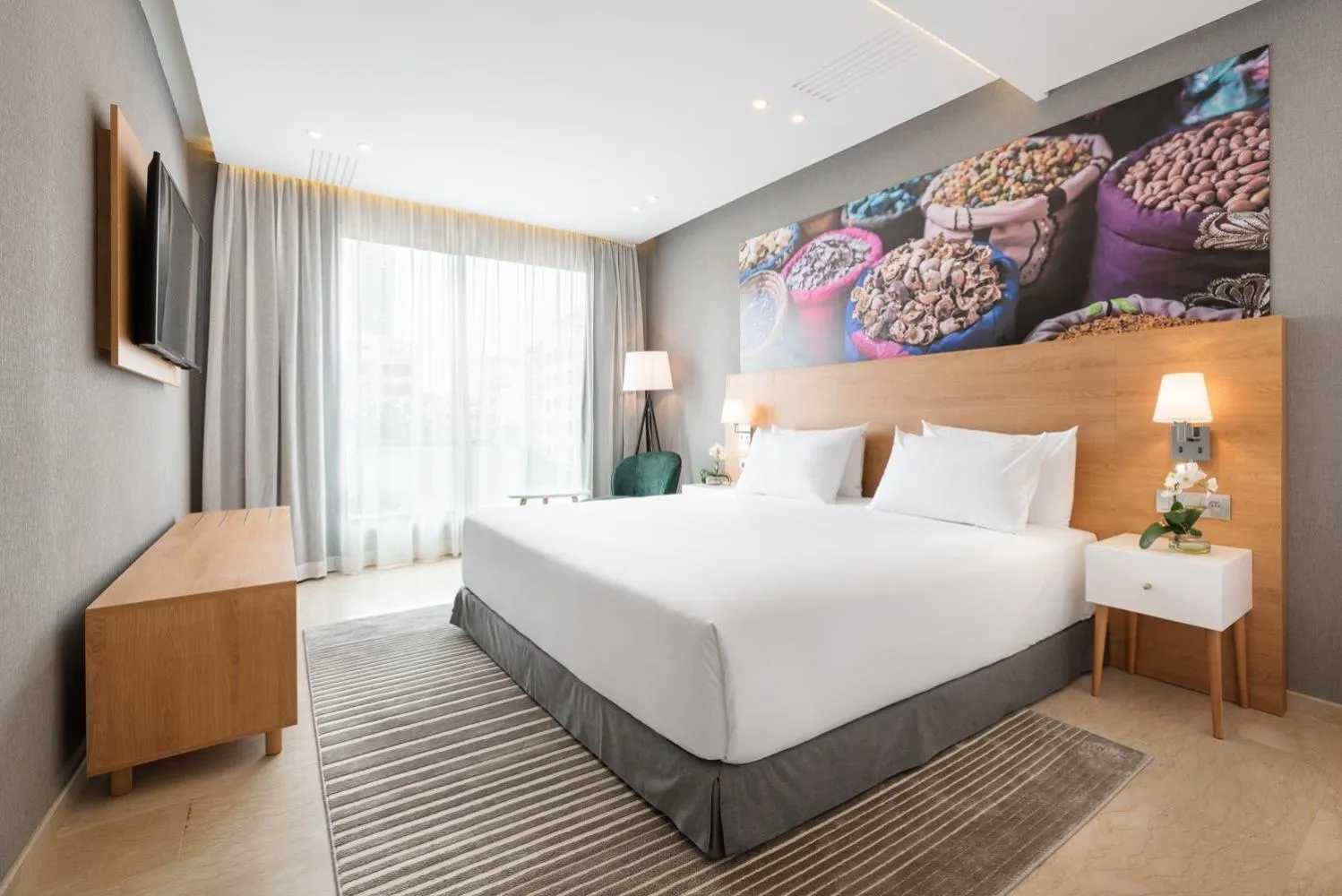 Bedroom, Bed in Mid Town Hotel Casablanca