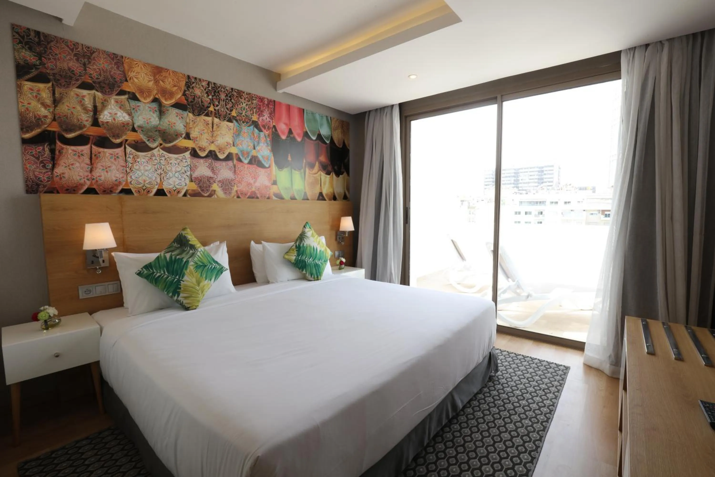 Bed in Mid Town Hotel Casablanca