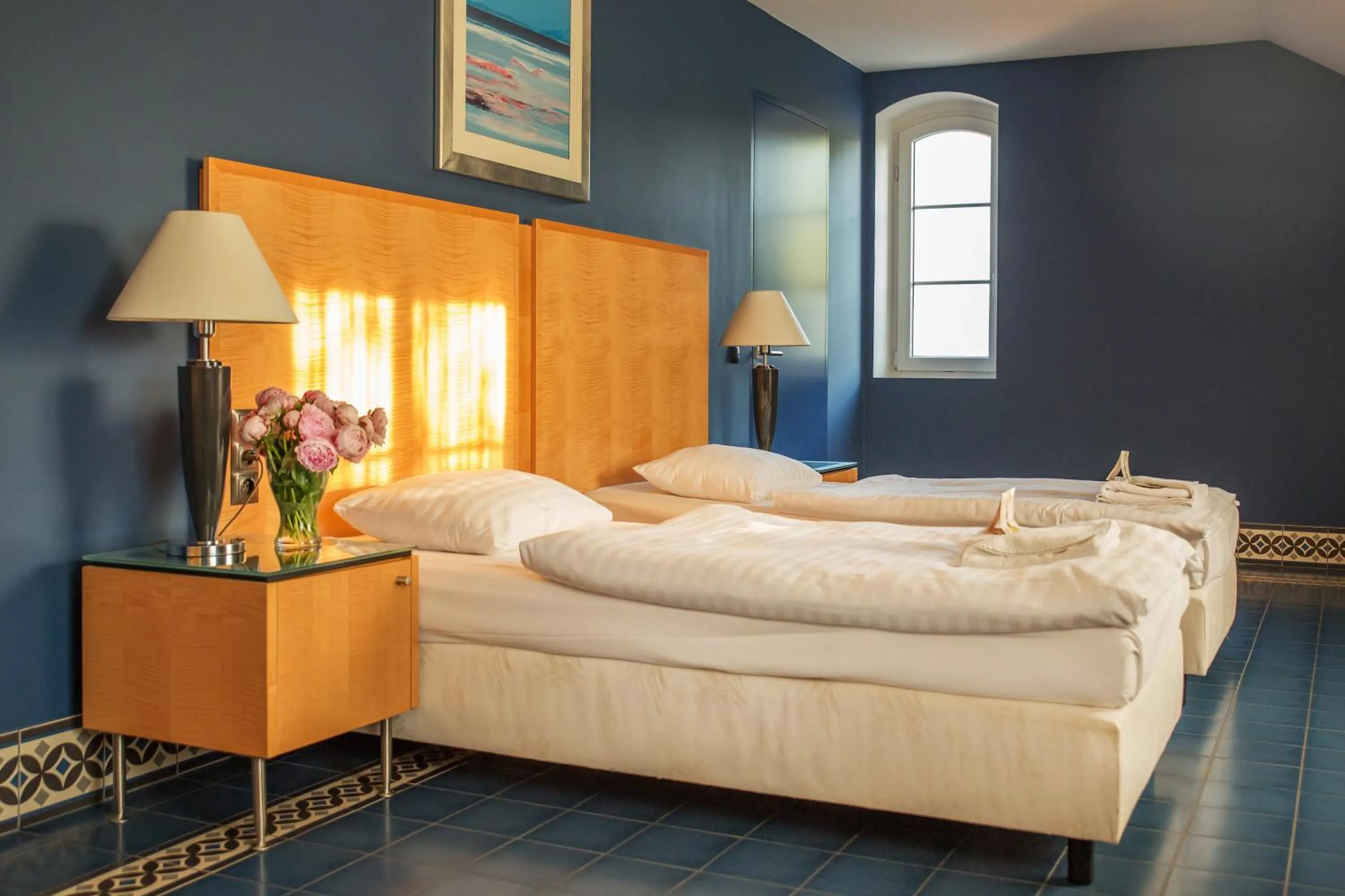 Bed in Hotel Hugo Business & Spa