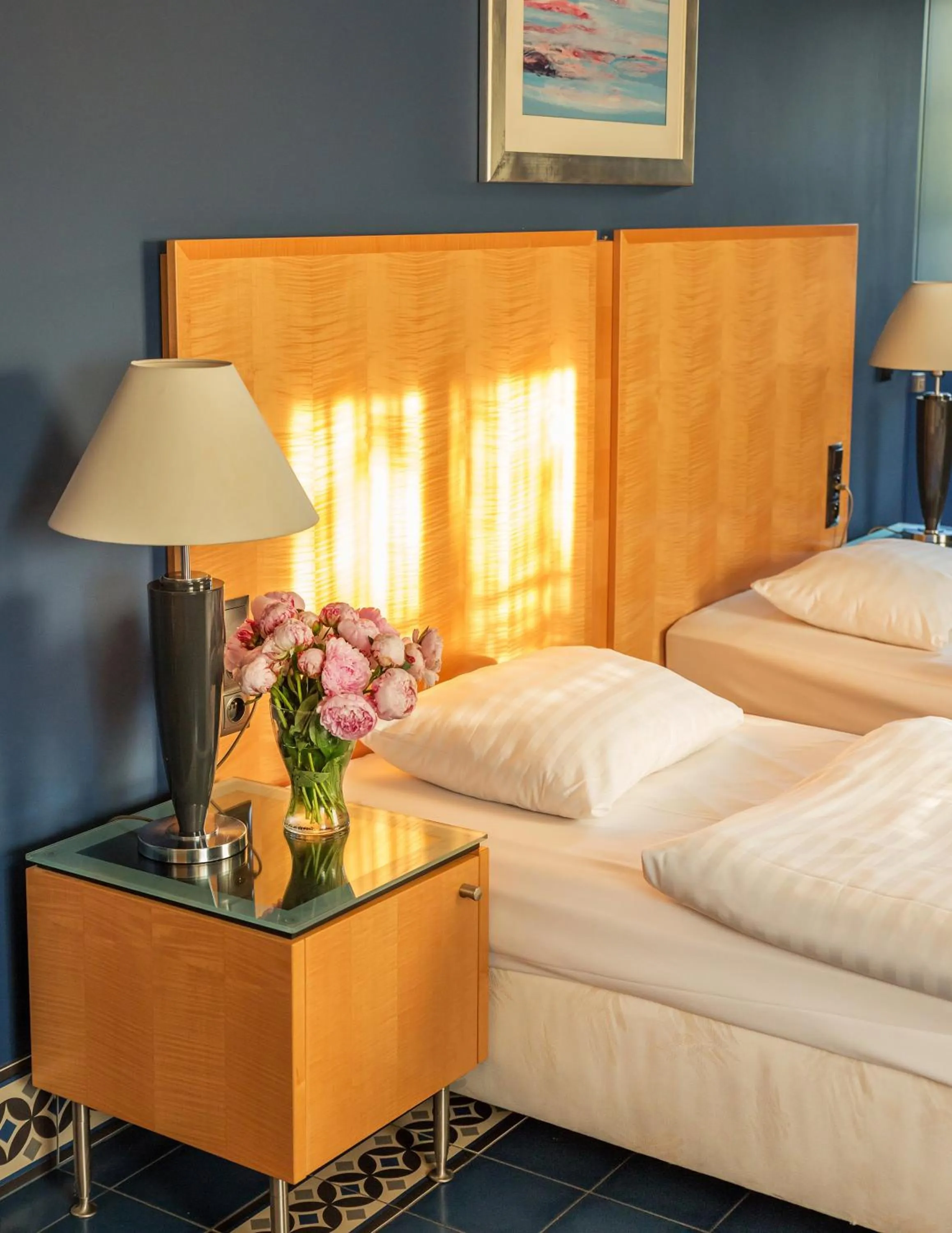 Bed in Hotel Hugo Business & Spa