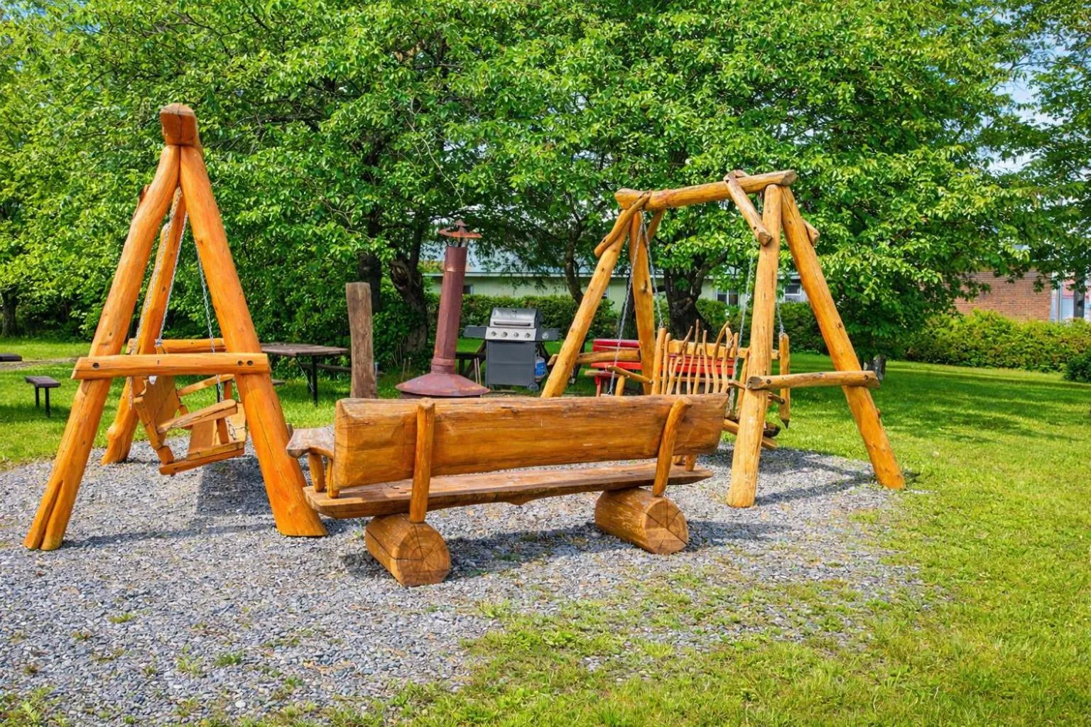 BBQ facilities in Motel Au Vieux Frontenac