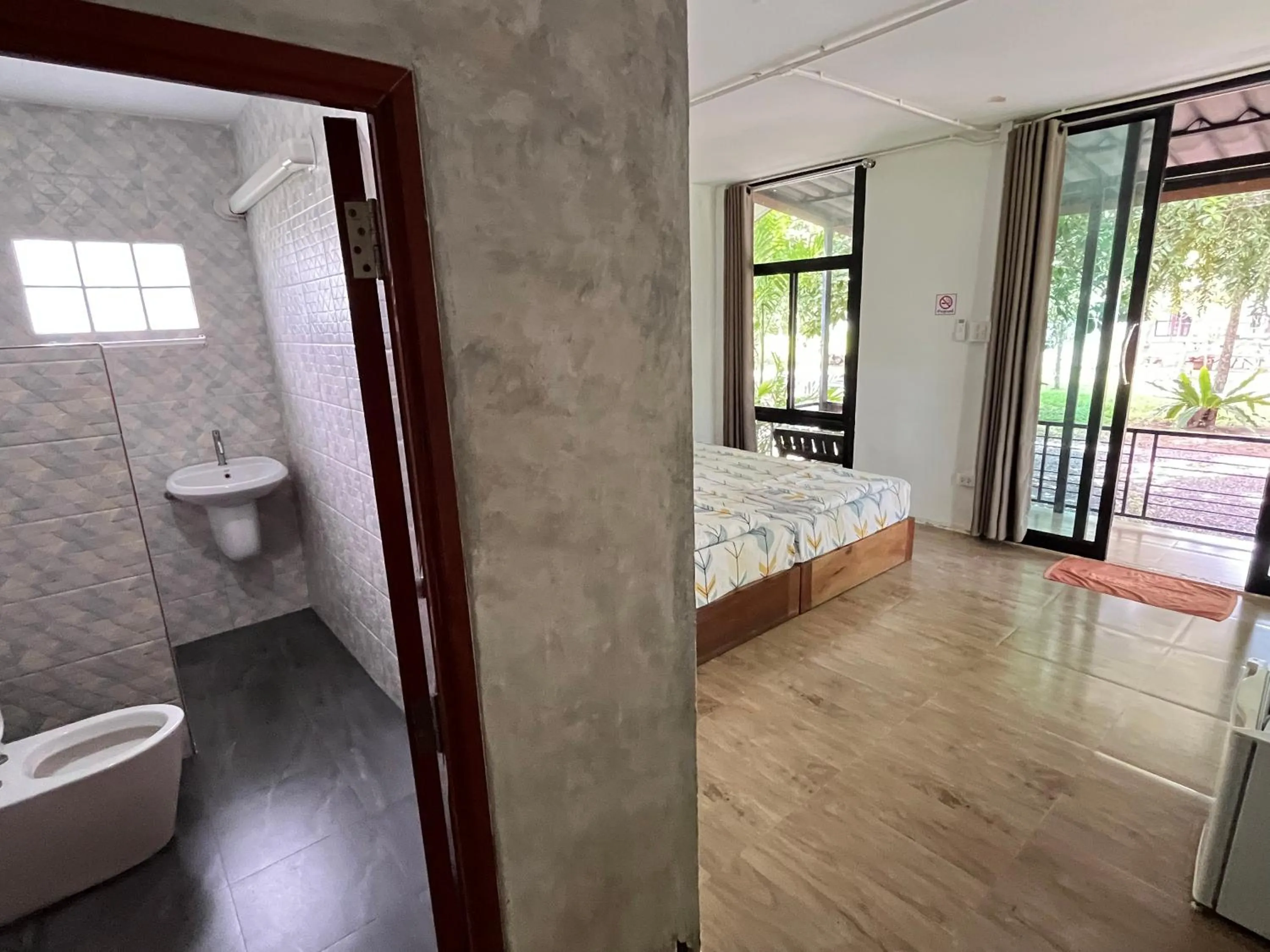 Bed in Sangkaset Resort