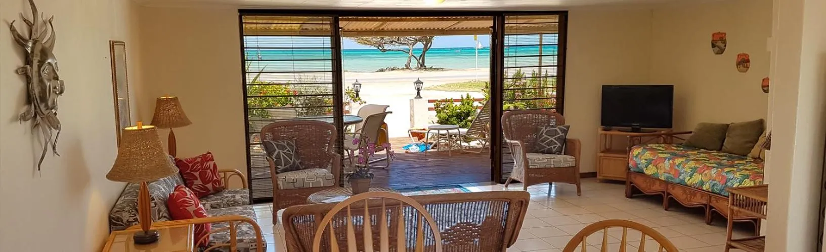 Living room in Aruba Beach Villas