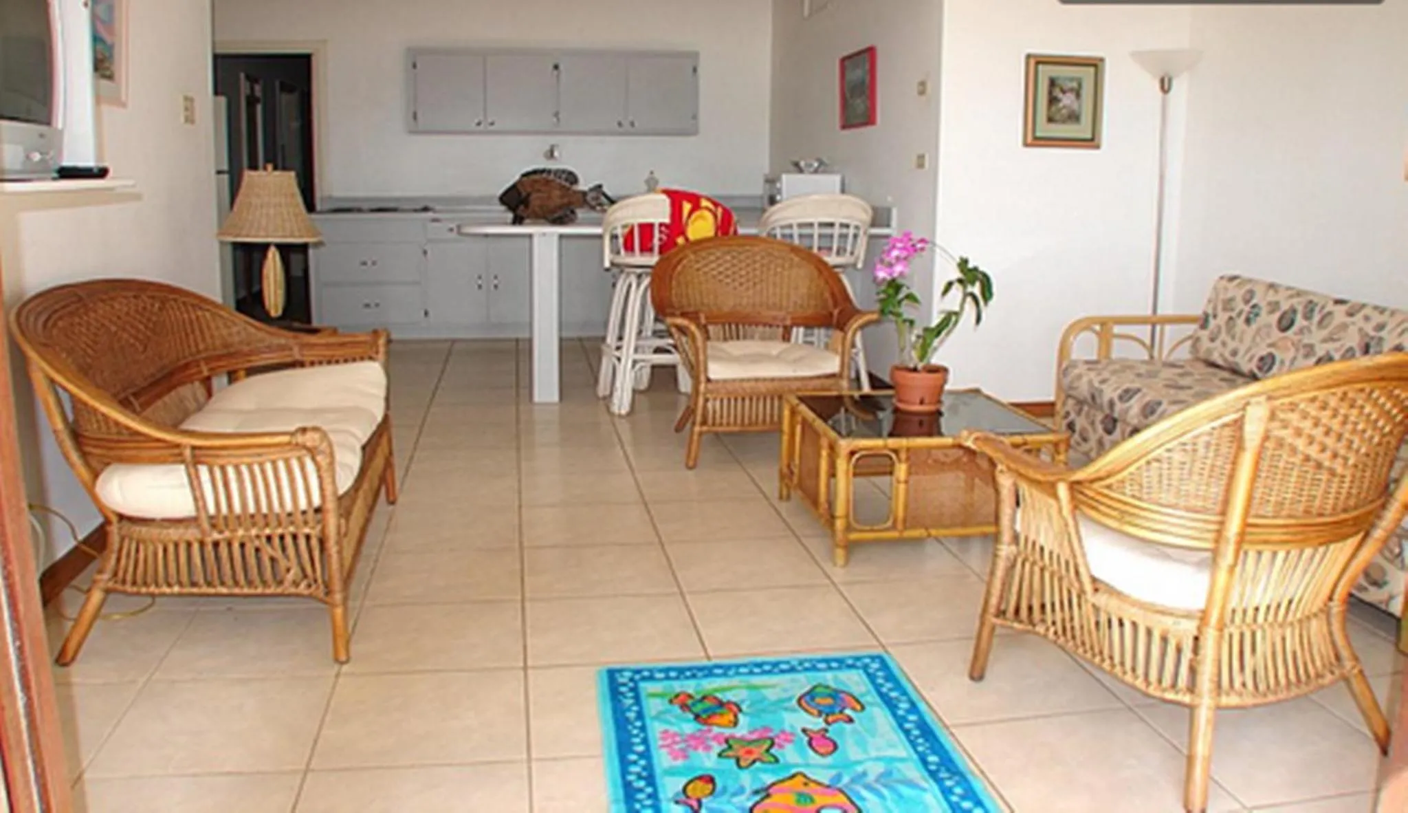 Living room in Aruba Beach Villas