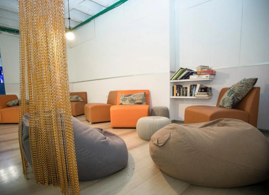 Living room in River Hostel