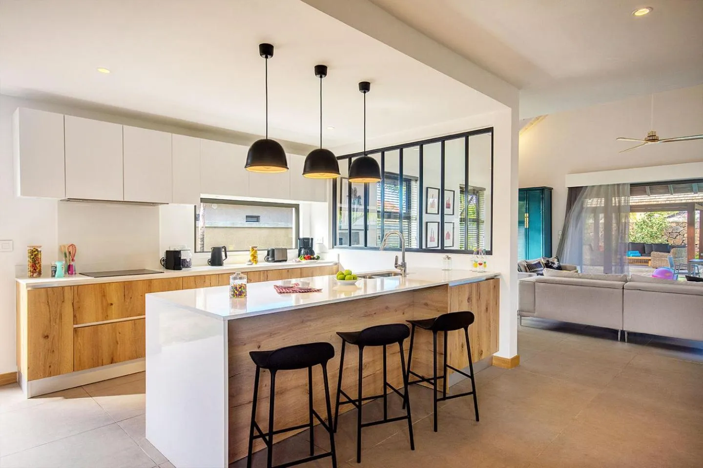 Kitchen or kitchenette in Mythic Suites & Villas by MJ Holidays