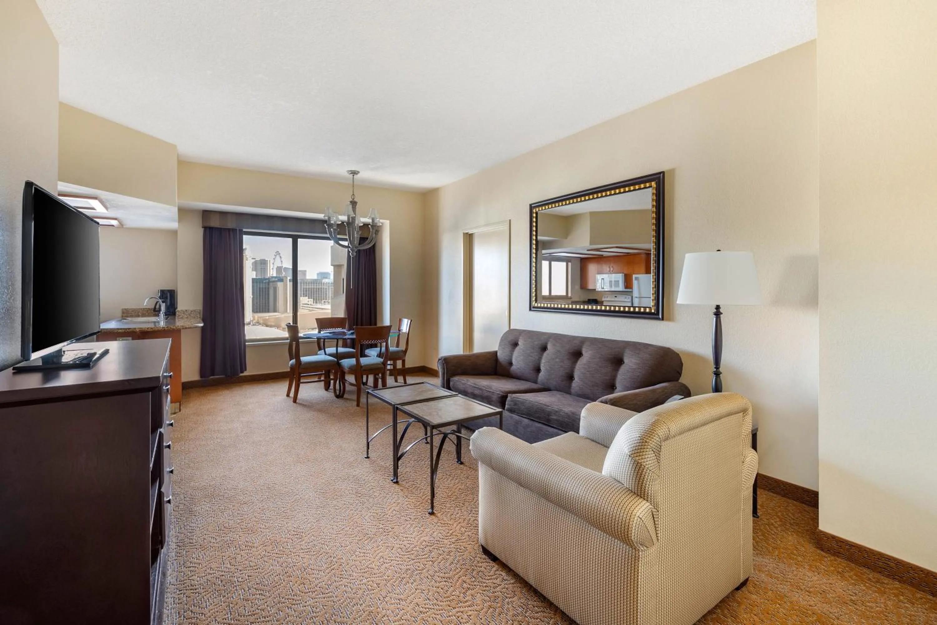 Living room in Hilton Vacation Club Polo Towers Las Vegas