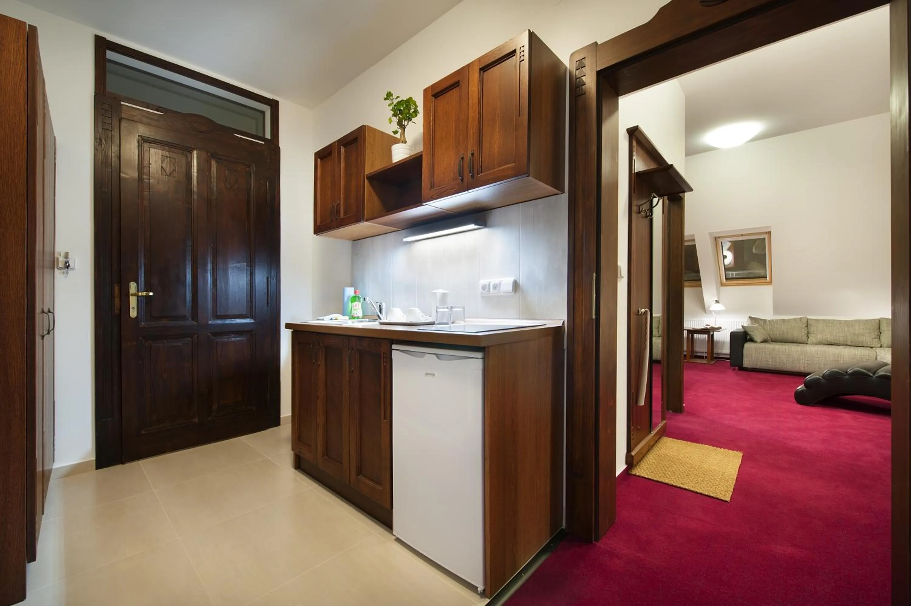 Kitchen or kitchenette, Bed in Brioni Suites