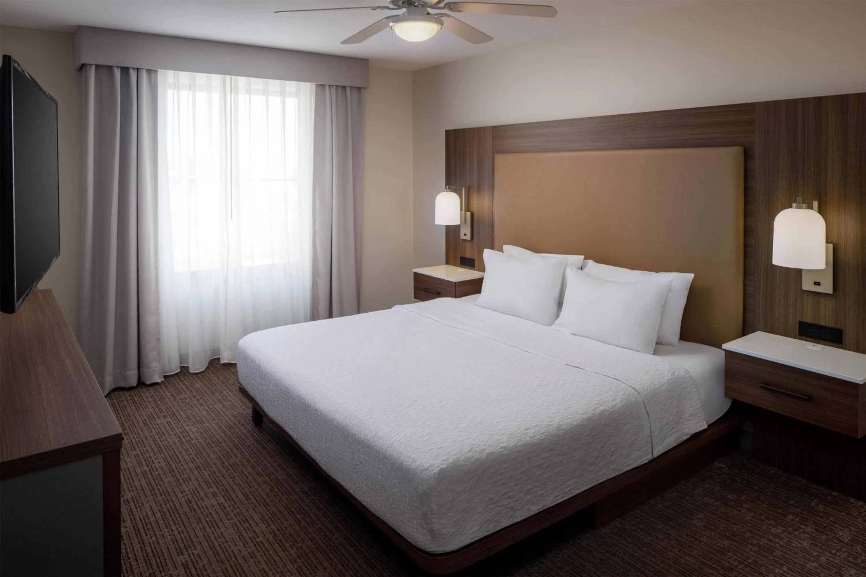 Bed in Homewood Suites by Hilton Denver International Airport