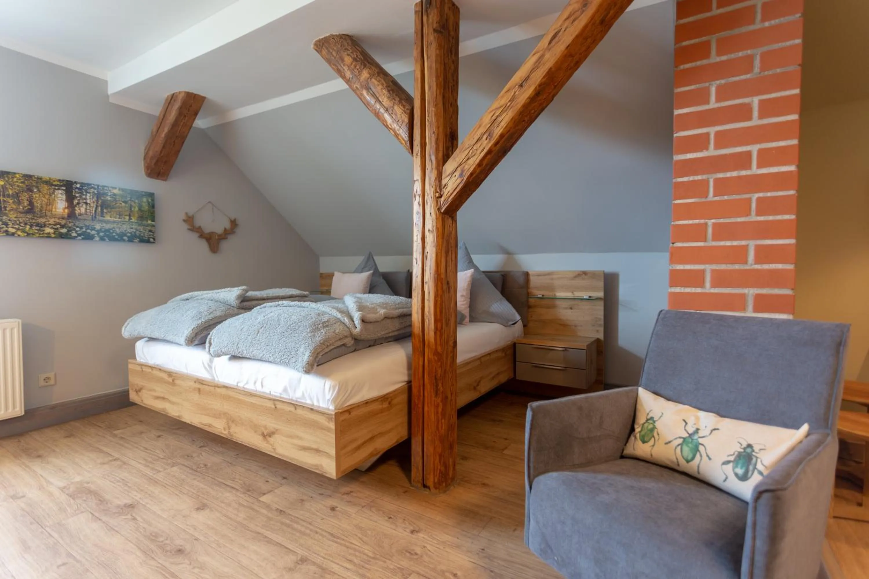 Photo of the whole room, Bed in Gasthof Obere Mühle