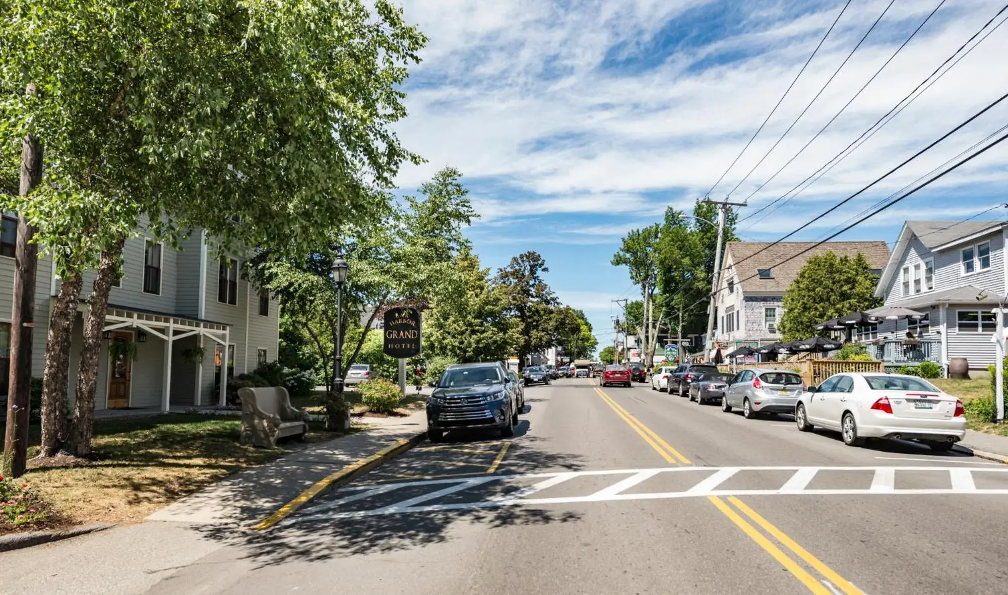 Street view in Bar Harbor Grand Hotel Street view in Bar Harbor Grand Hotel