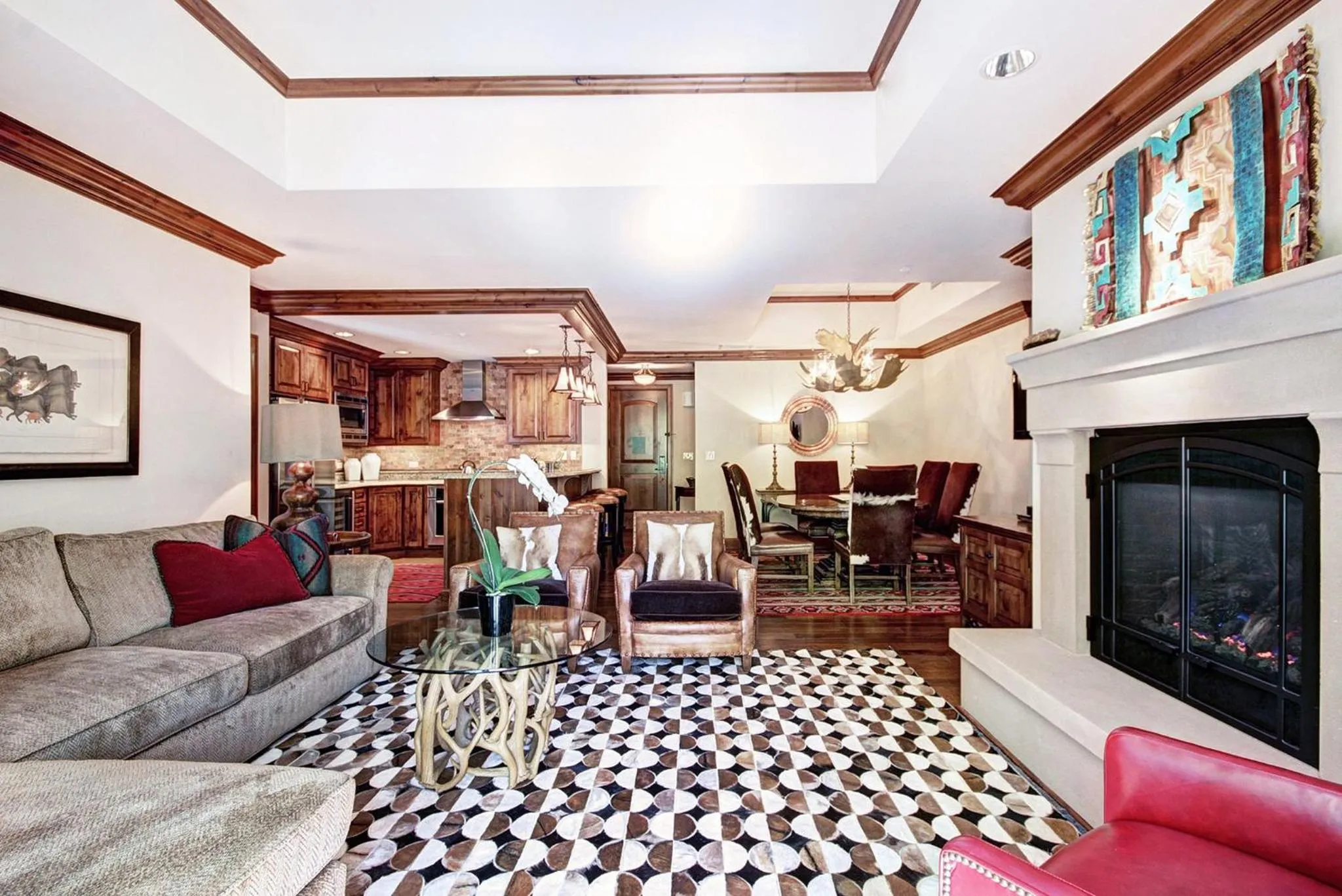 Living room in The Vail Collection at the Ritz Carlton Residences Vail