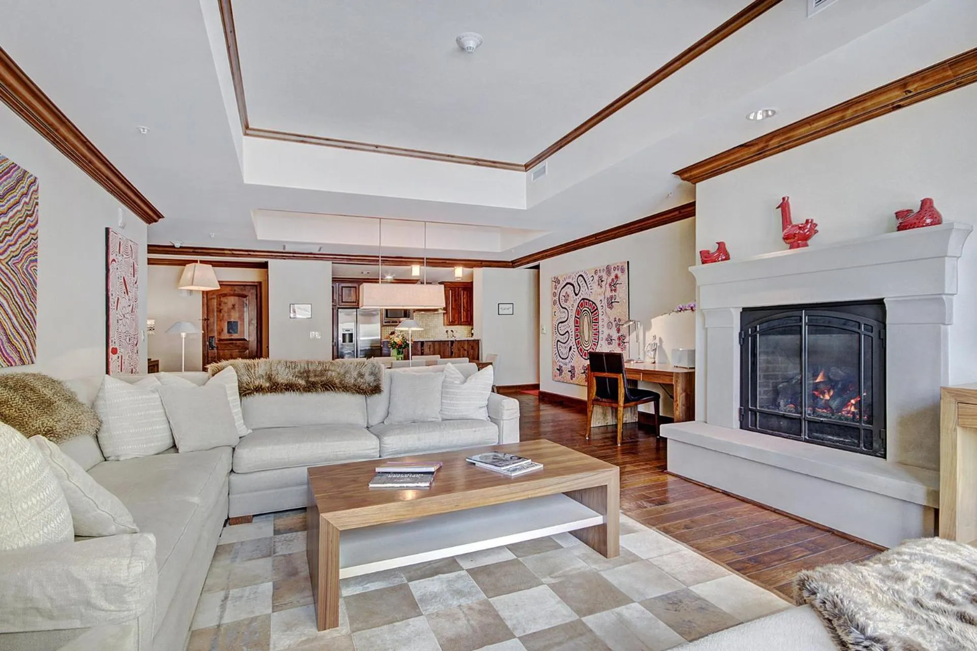 Living room in The Vail Collection at the Ritz Carlton Residences Vail