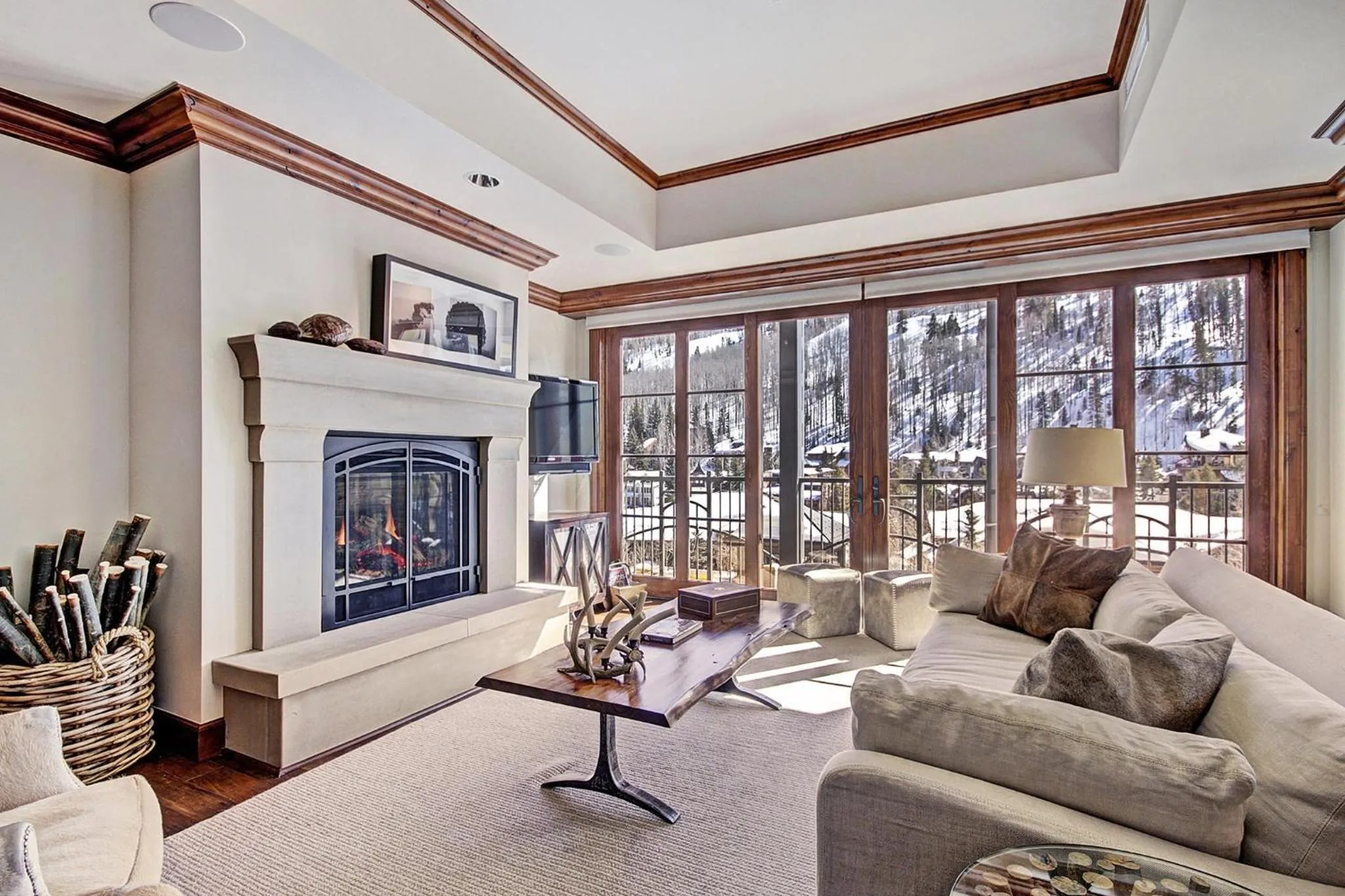 Living room in The Vail Collection at the Ritz Carlton Residences Vail