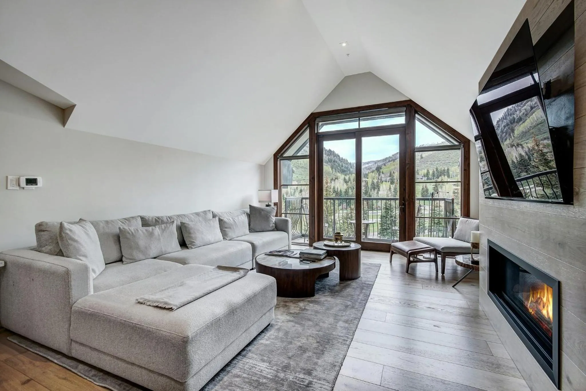 Living room in Legendary Lodging at the Ritz Carlton Residences Vail, A Vail Resorts Property