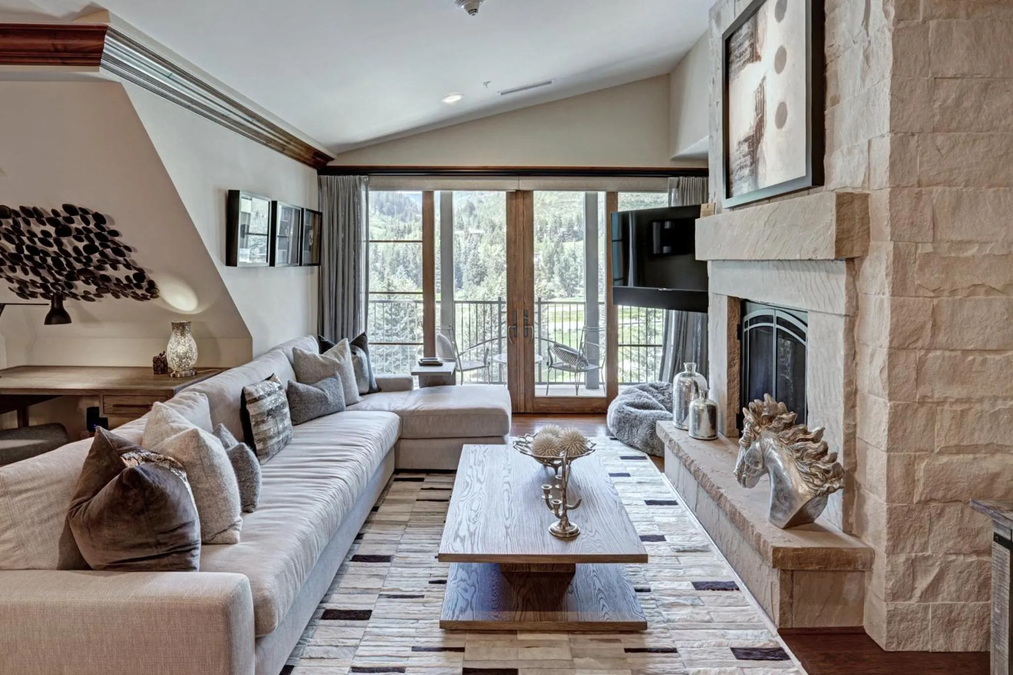 Living room in The Vail Collection at the Ritz Carlton Residences Vail