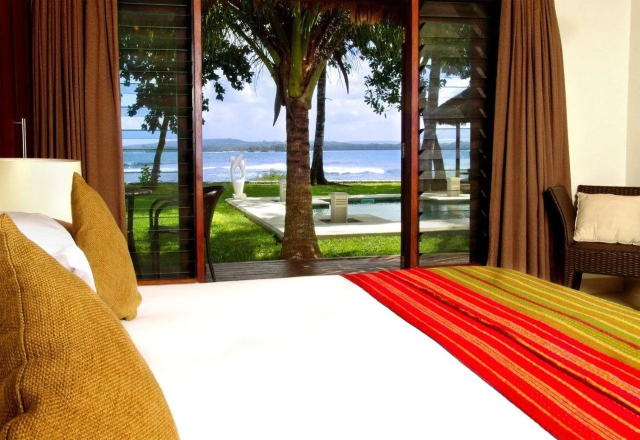 Bed in Eratap Beach Resort