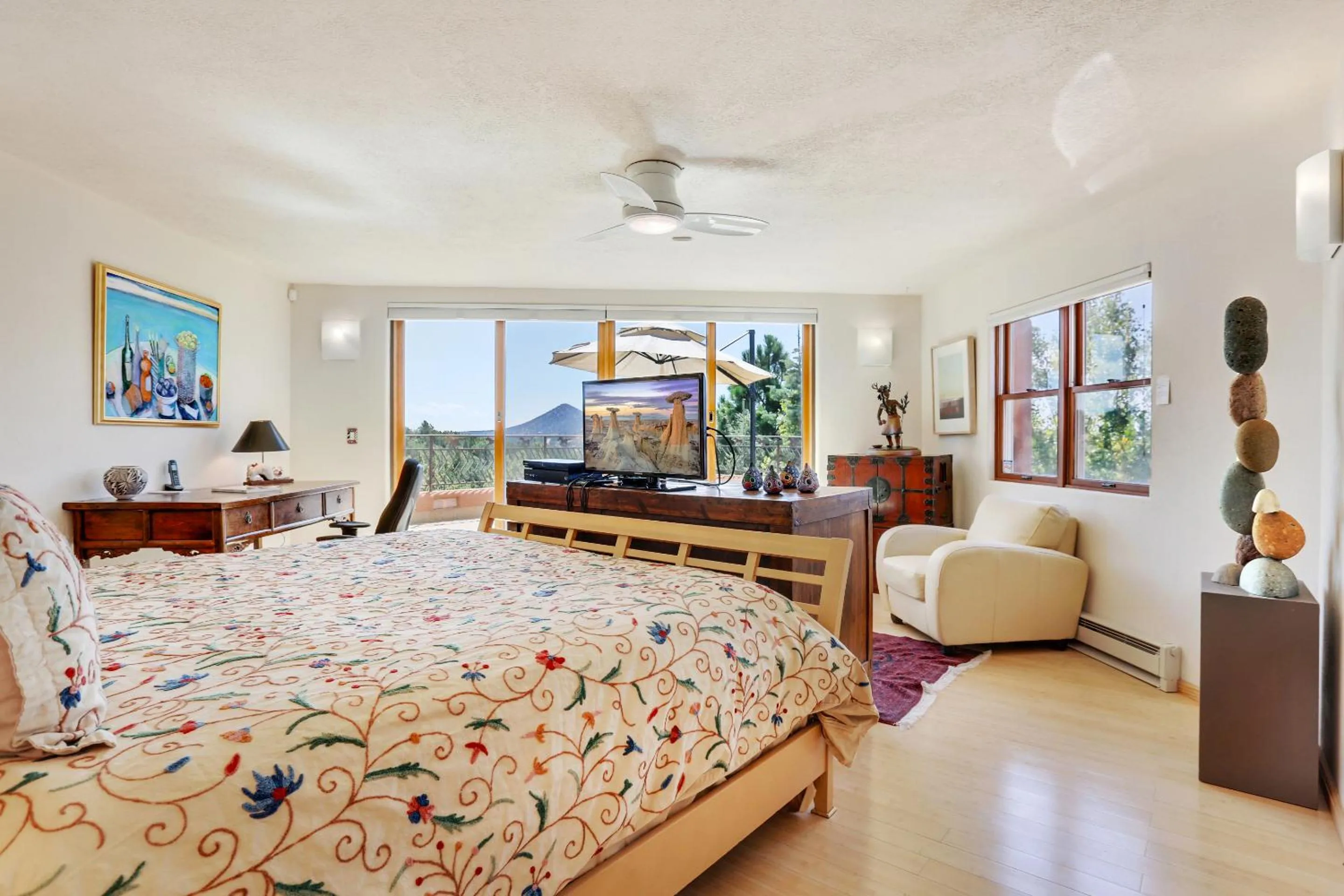 Bed in Sunlit Hills Art and Views