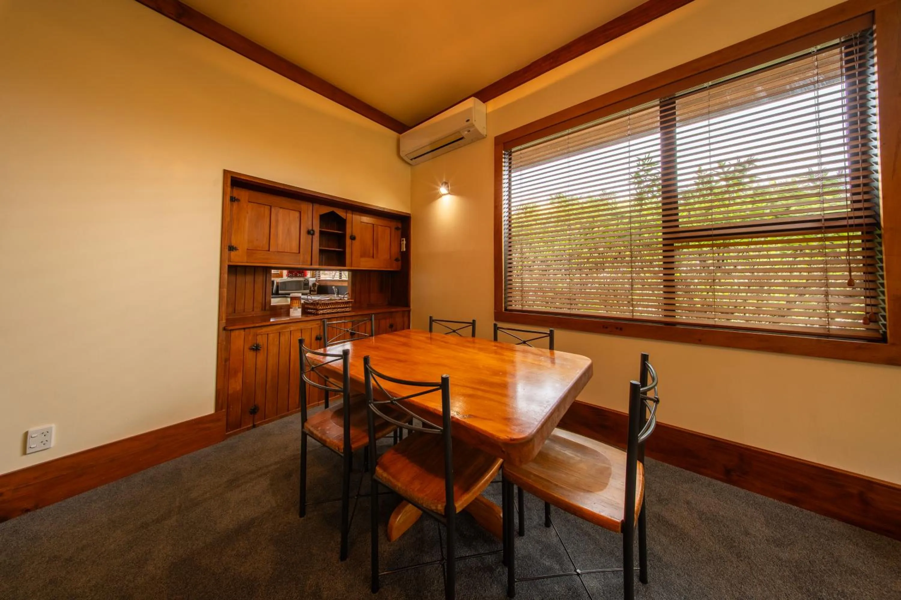 Dining area in The Powderhorn Chateau
