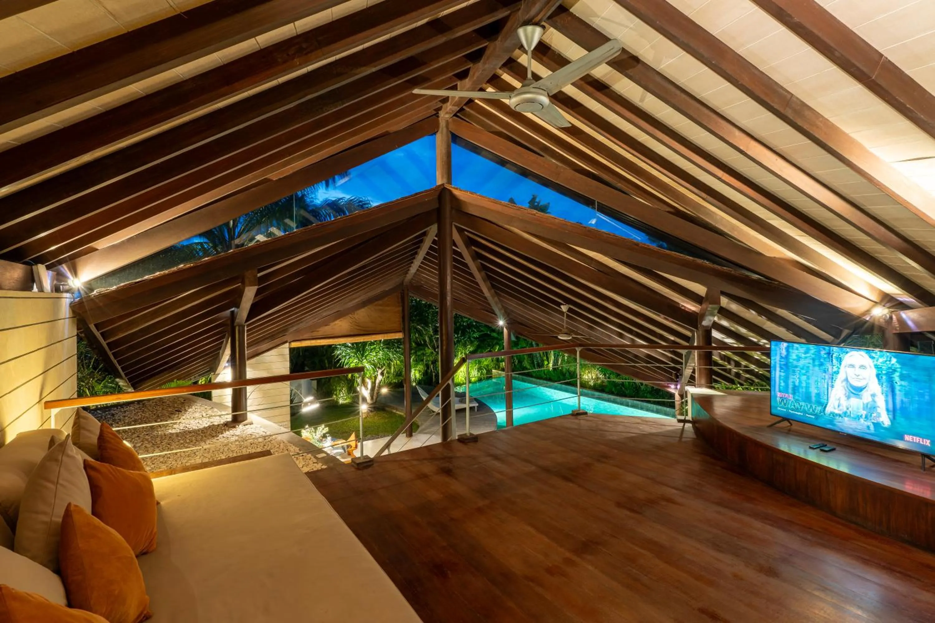 Communal lounge/ TV room in The Layar - Designer Villas and Spa, CHSE Certified