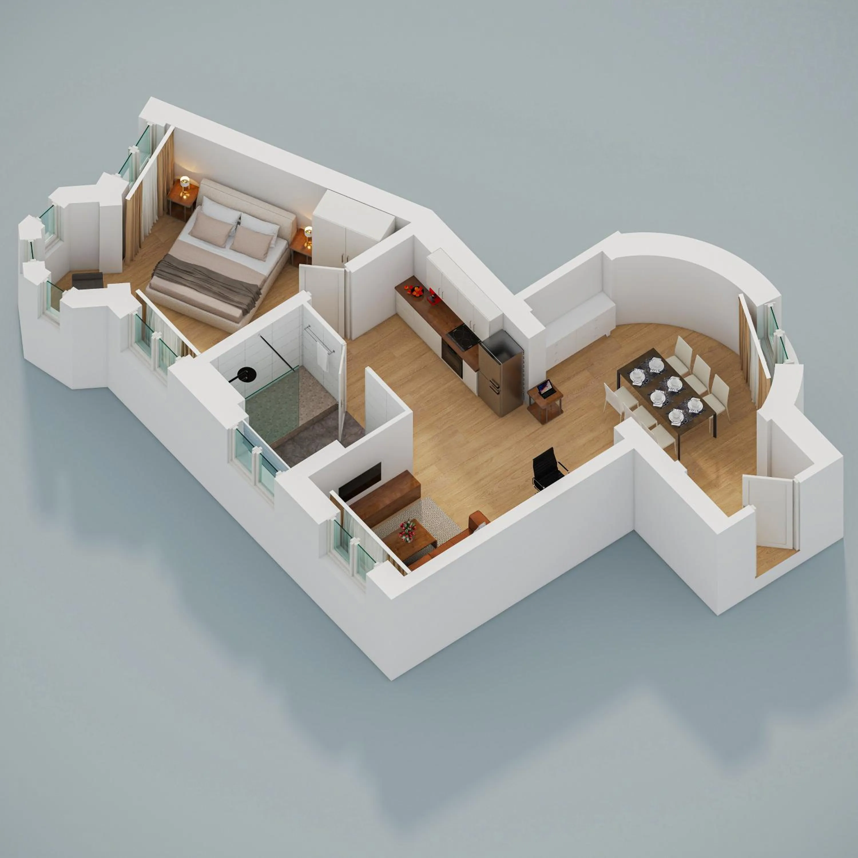 Floor plan in The Red Apartments