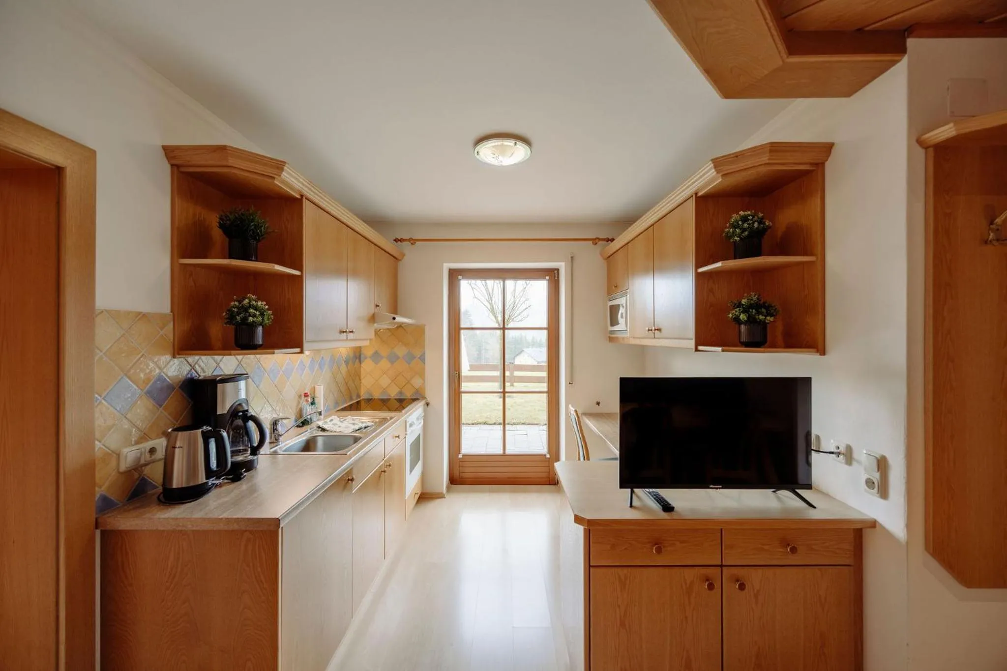Kitchen or kitchenette in Lerchs Landhotel