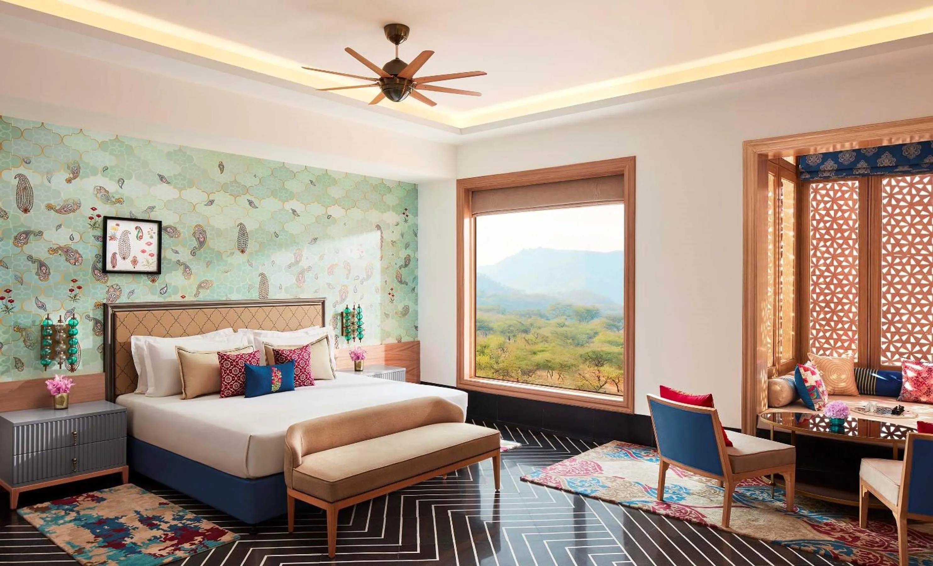 Mountain view, Bed in Taj Devi Ratn Resort & Spa, Jaipur