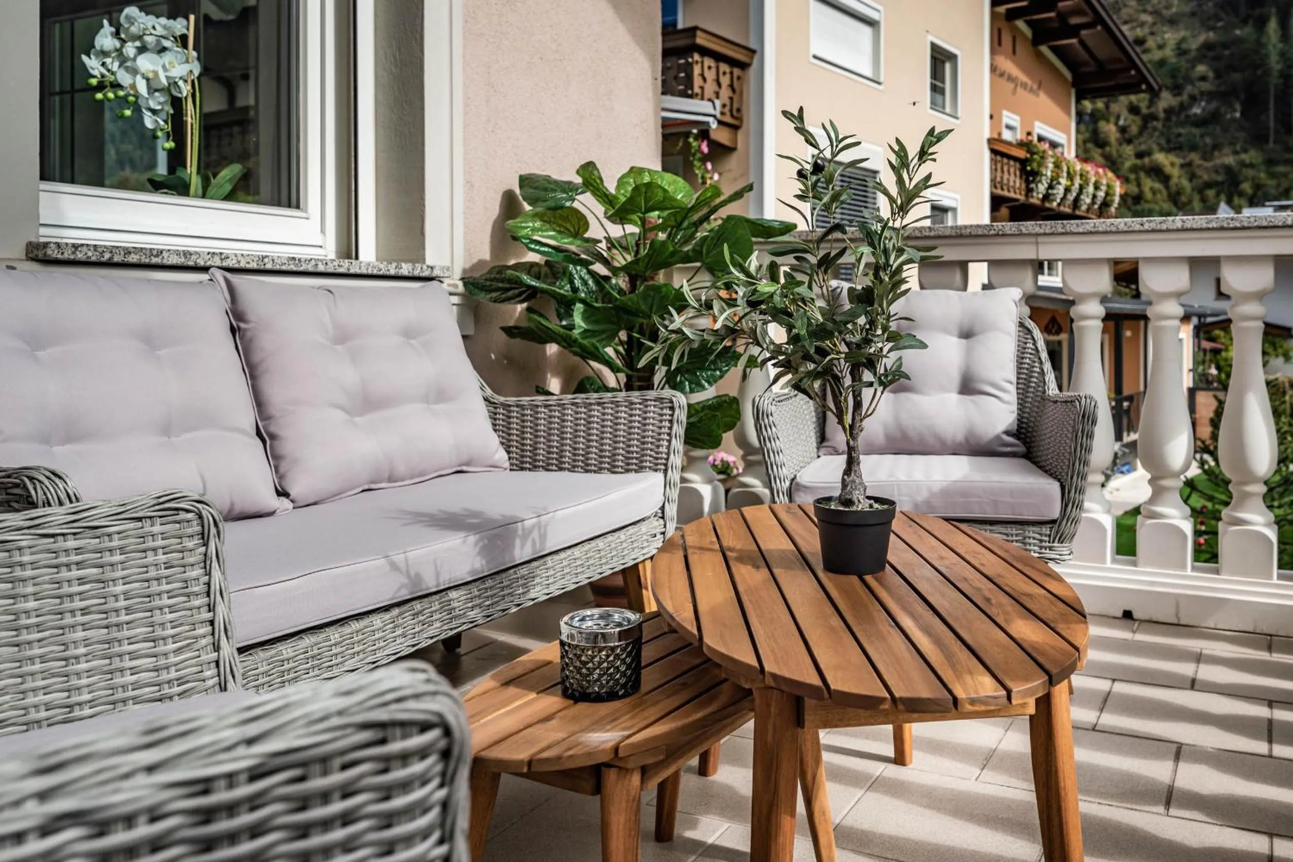 Balcony/Terrace in Gästehaus Wiesengrund & Apart Sporer