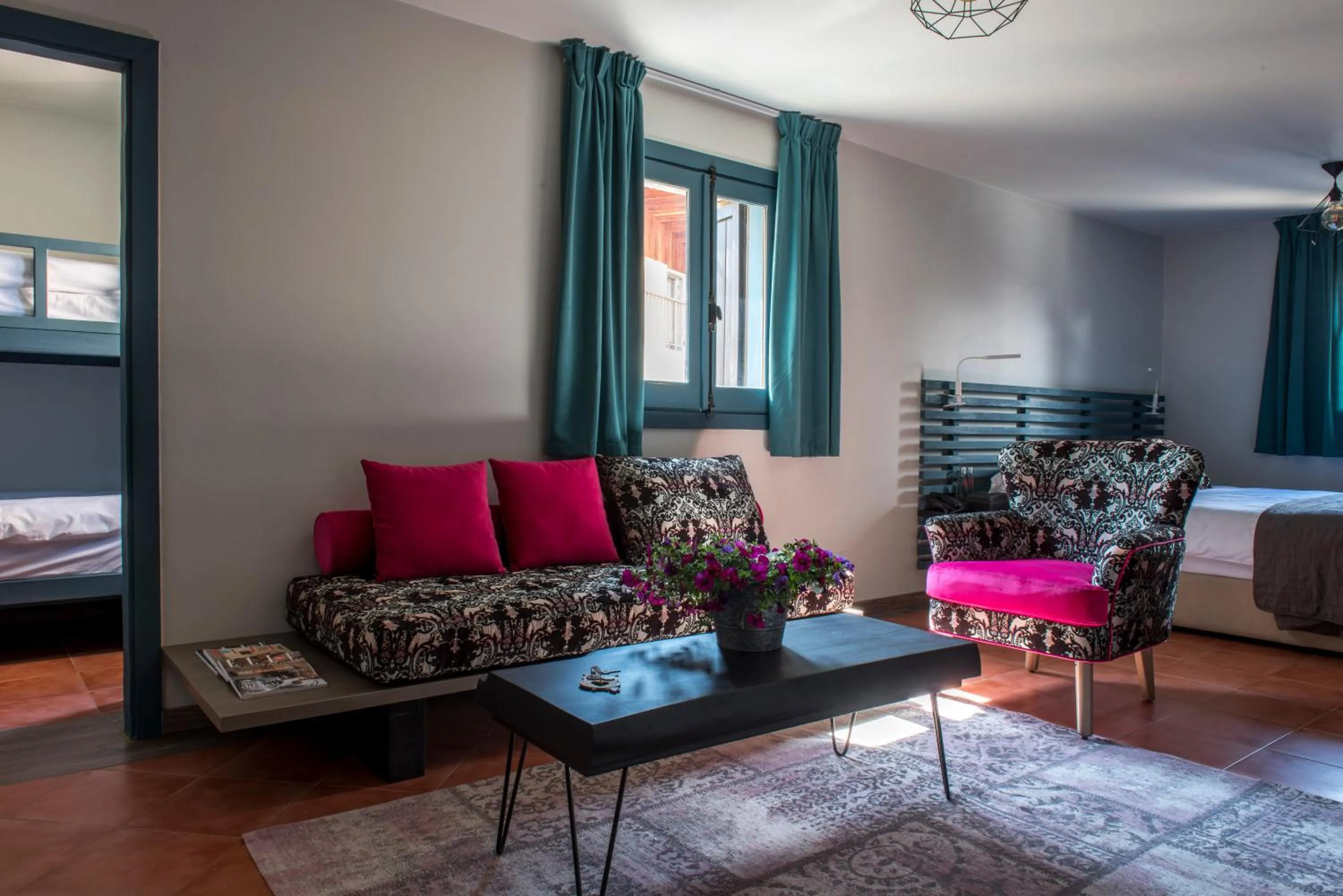 Seating area in La Maison des Cèdres