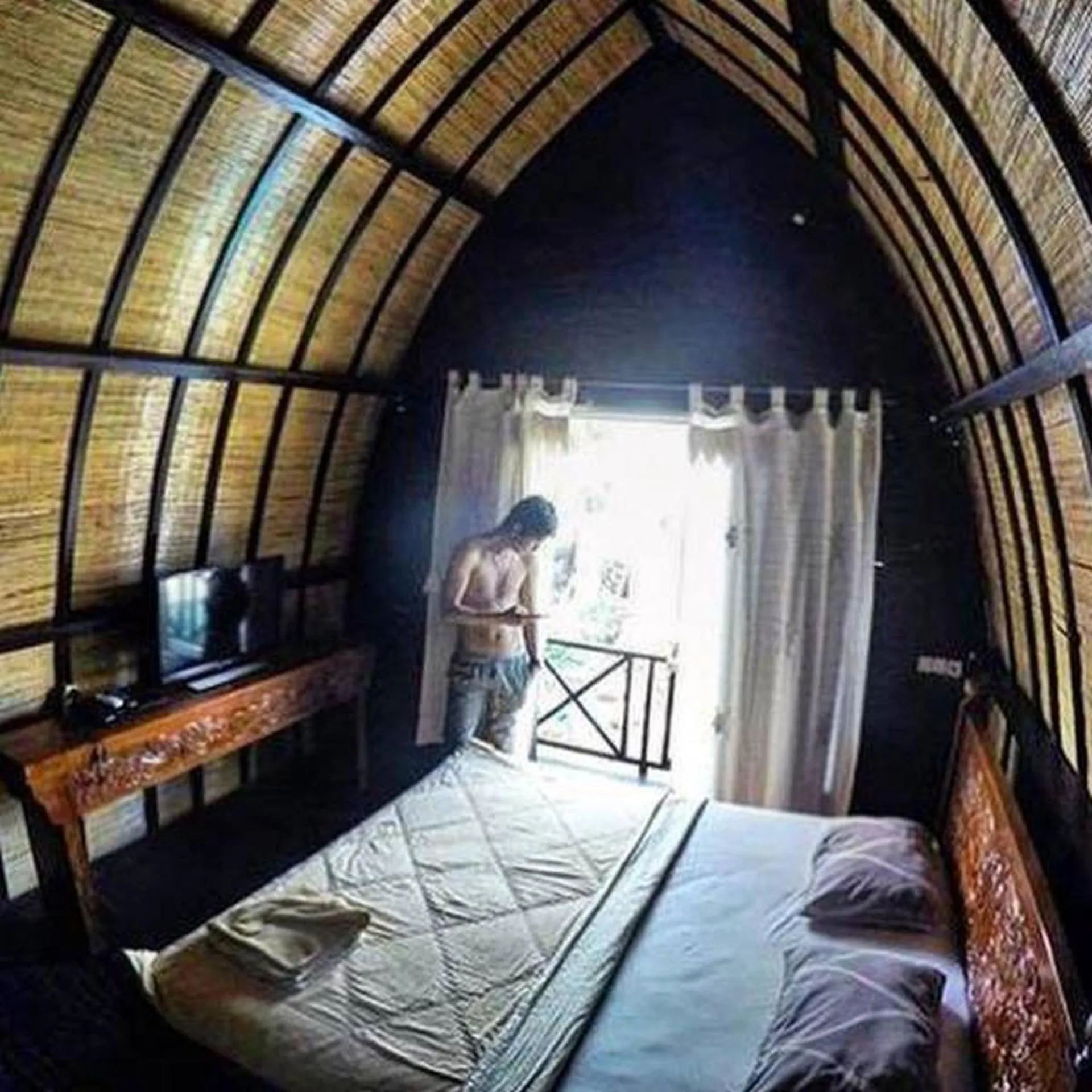 Bed in Bale Sasak Bungalow