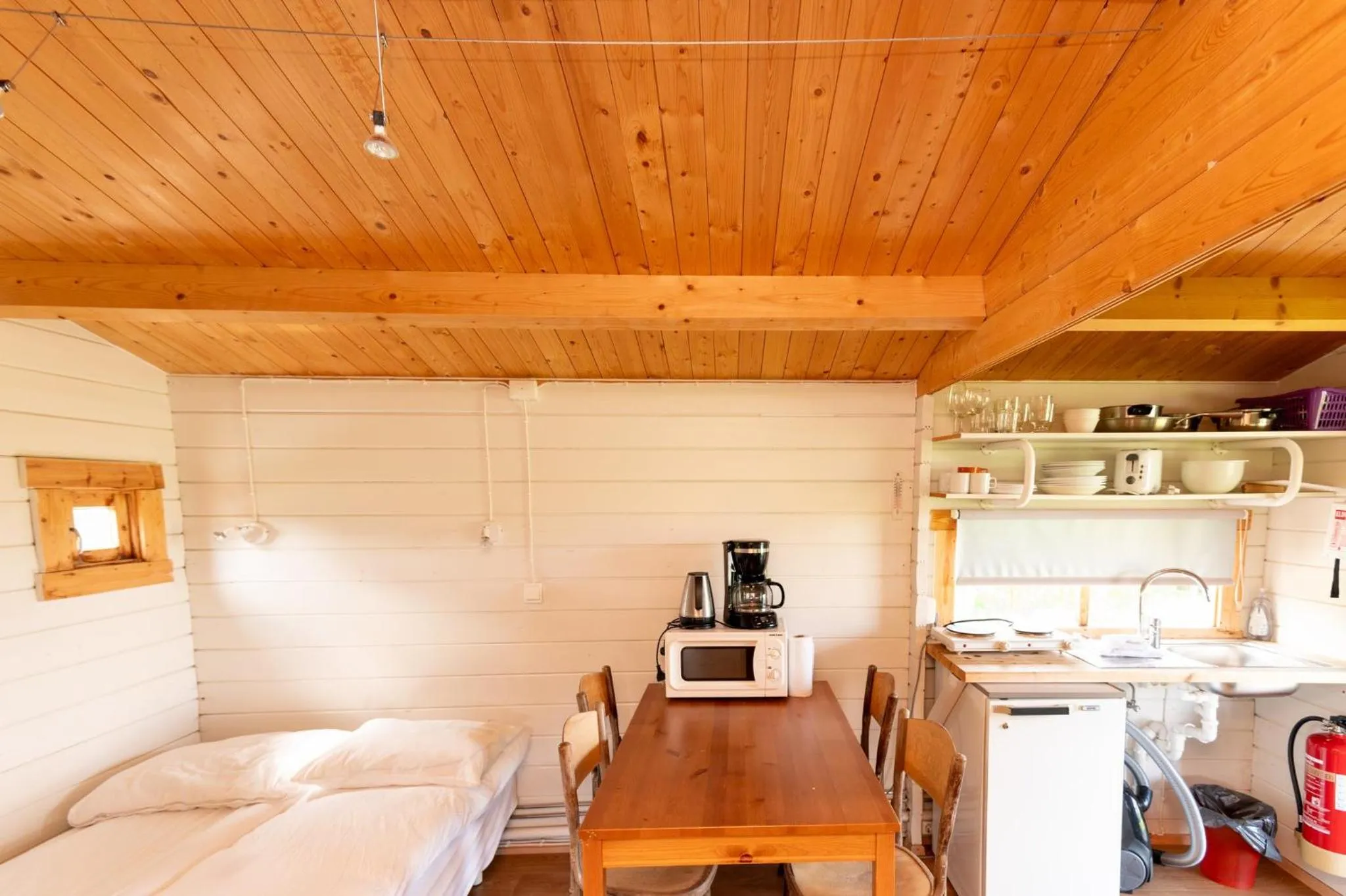 Living room, Bed in Gladheimar Cottages