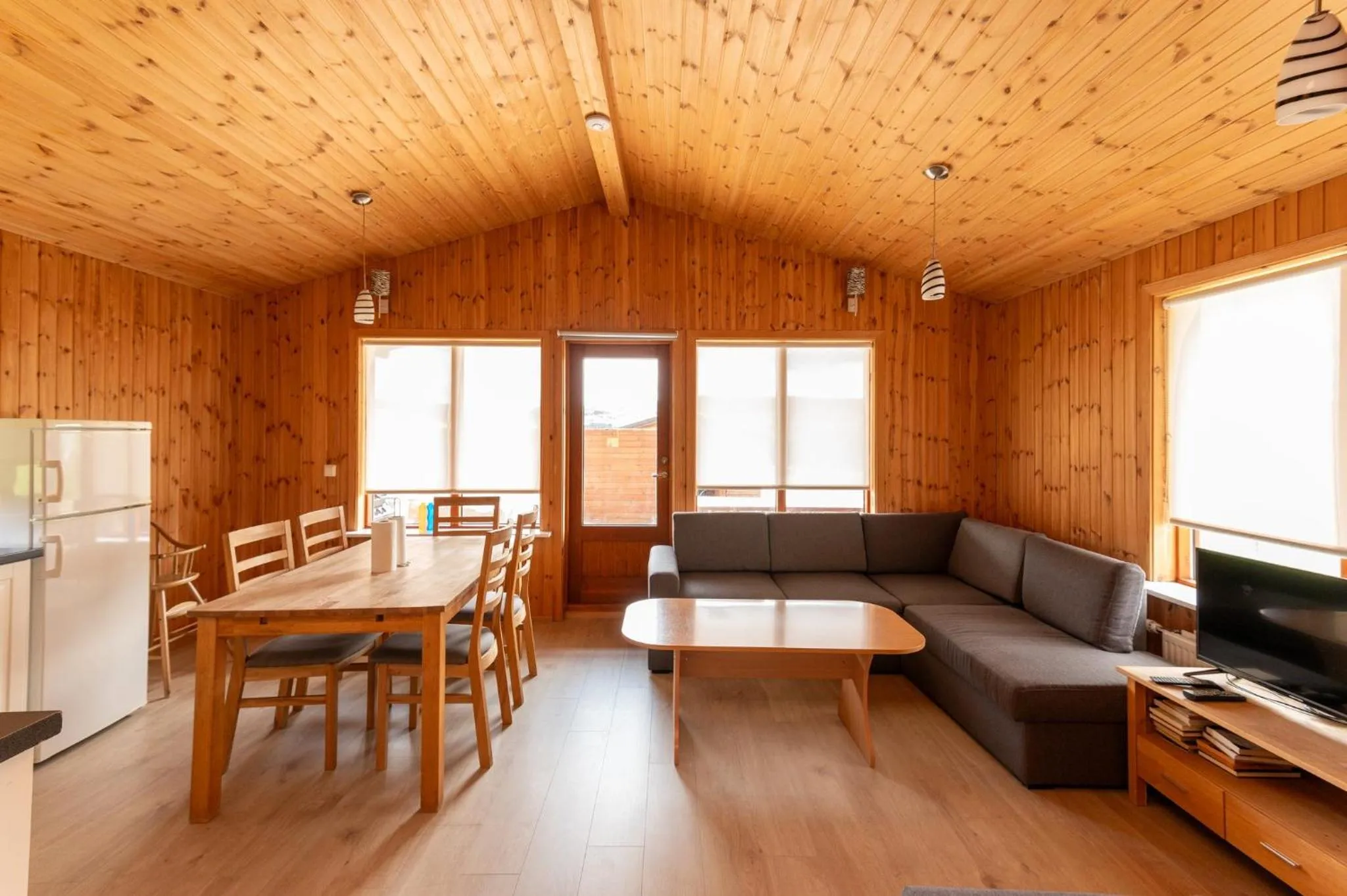 Living room in Gladheimar Cottages