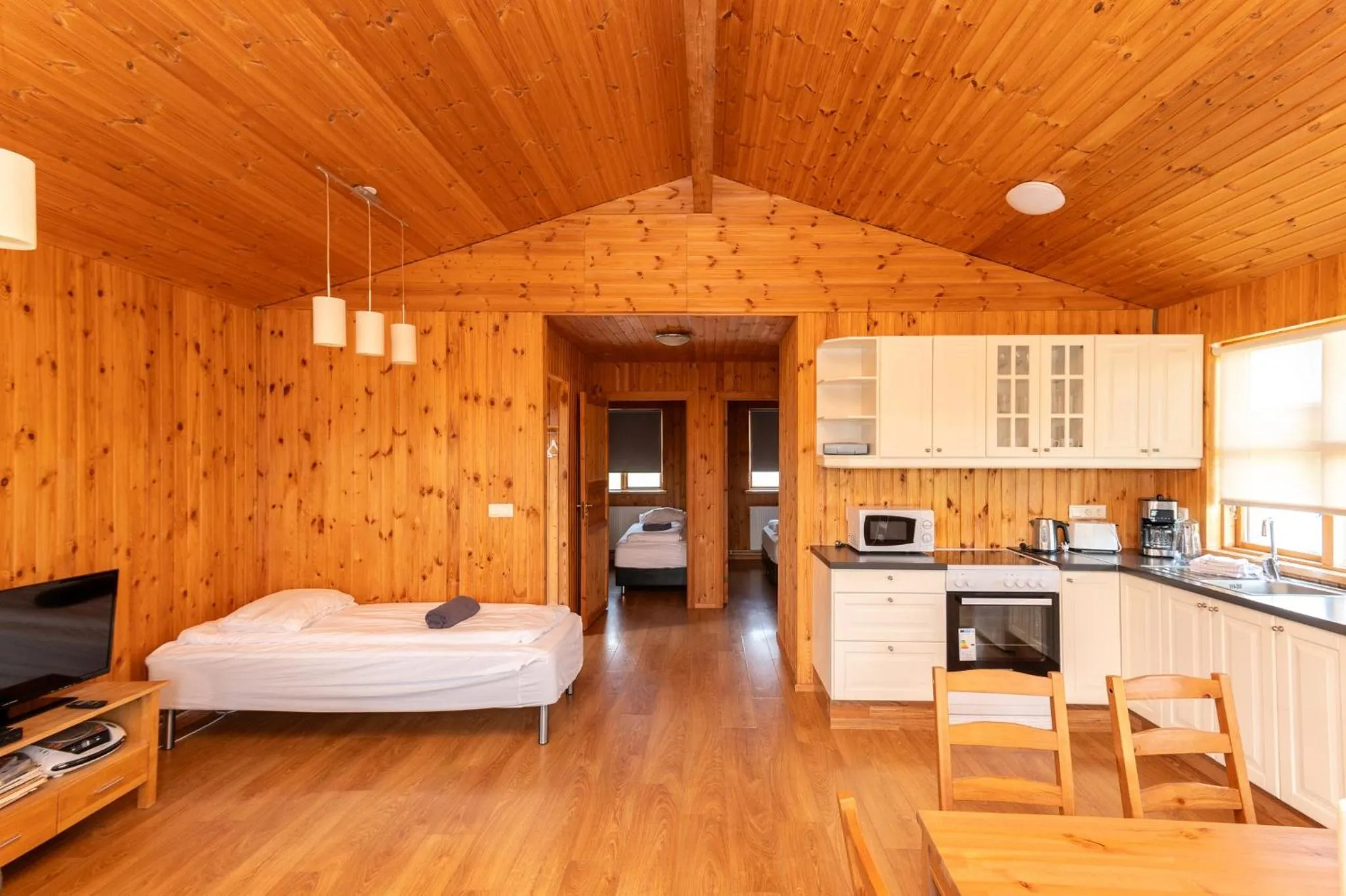 Living room in Gladheimar Cottages