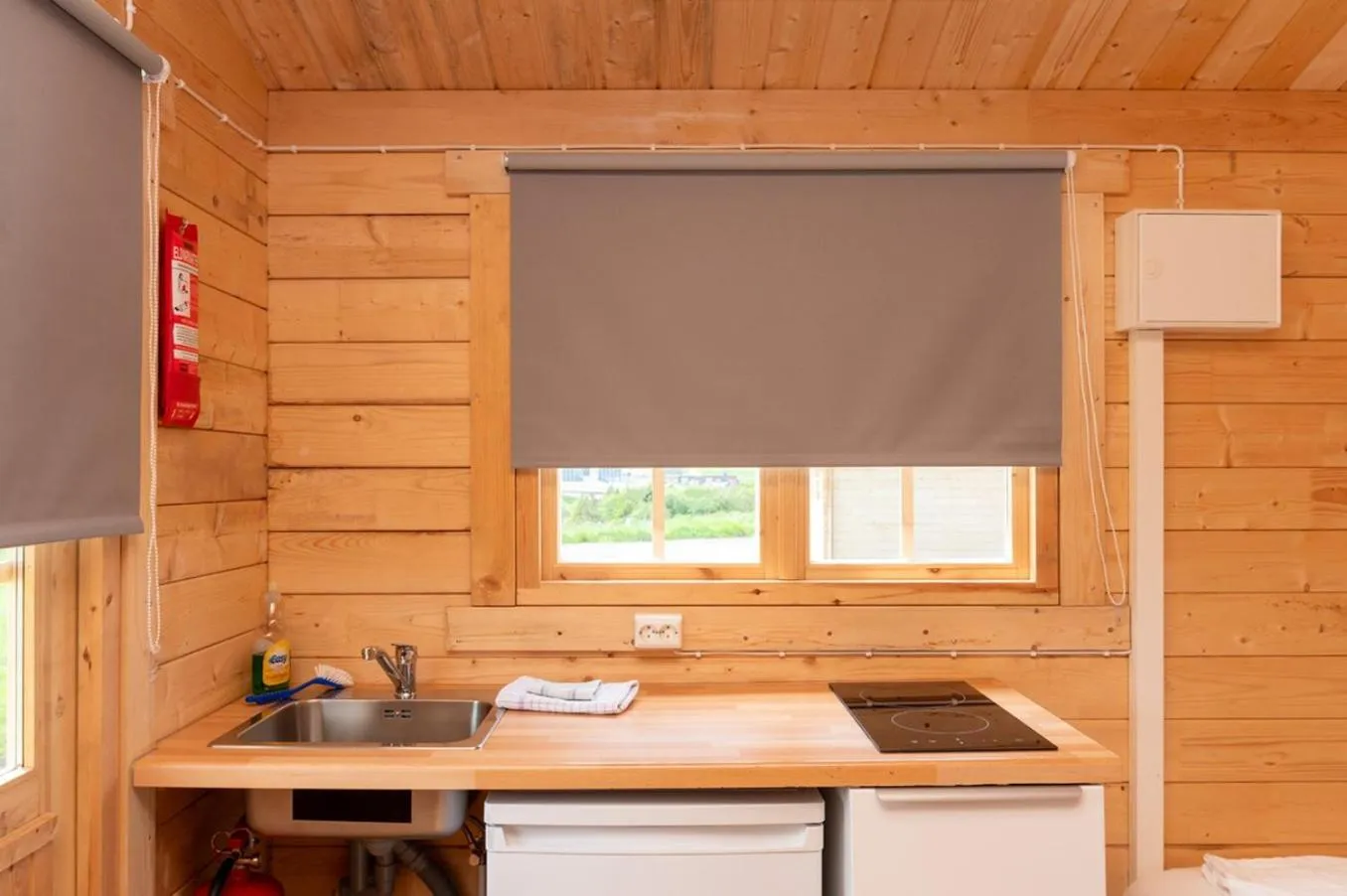 Kitchen or kitchenette in Gladheimar Cottages