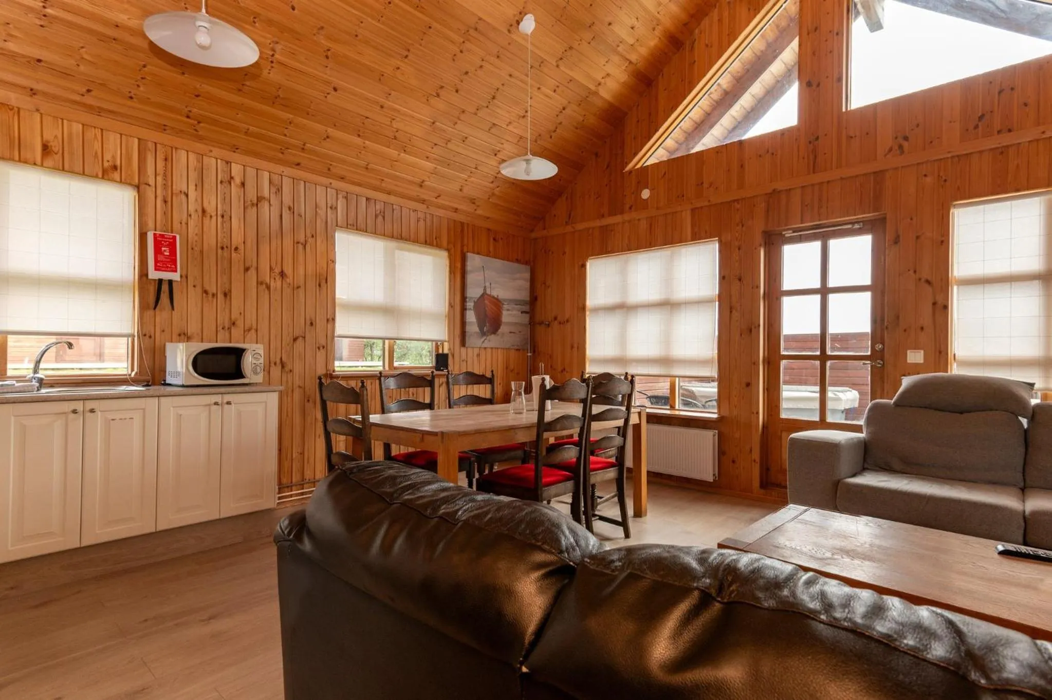 Living room in Gladheimar Cottages