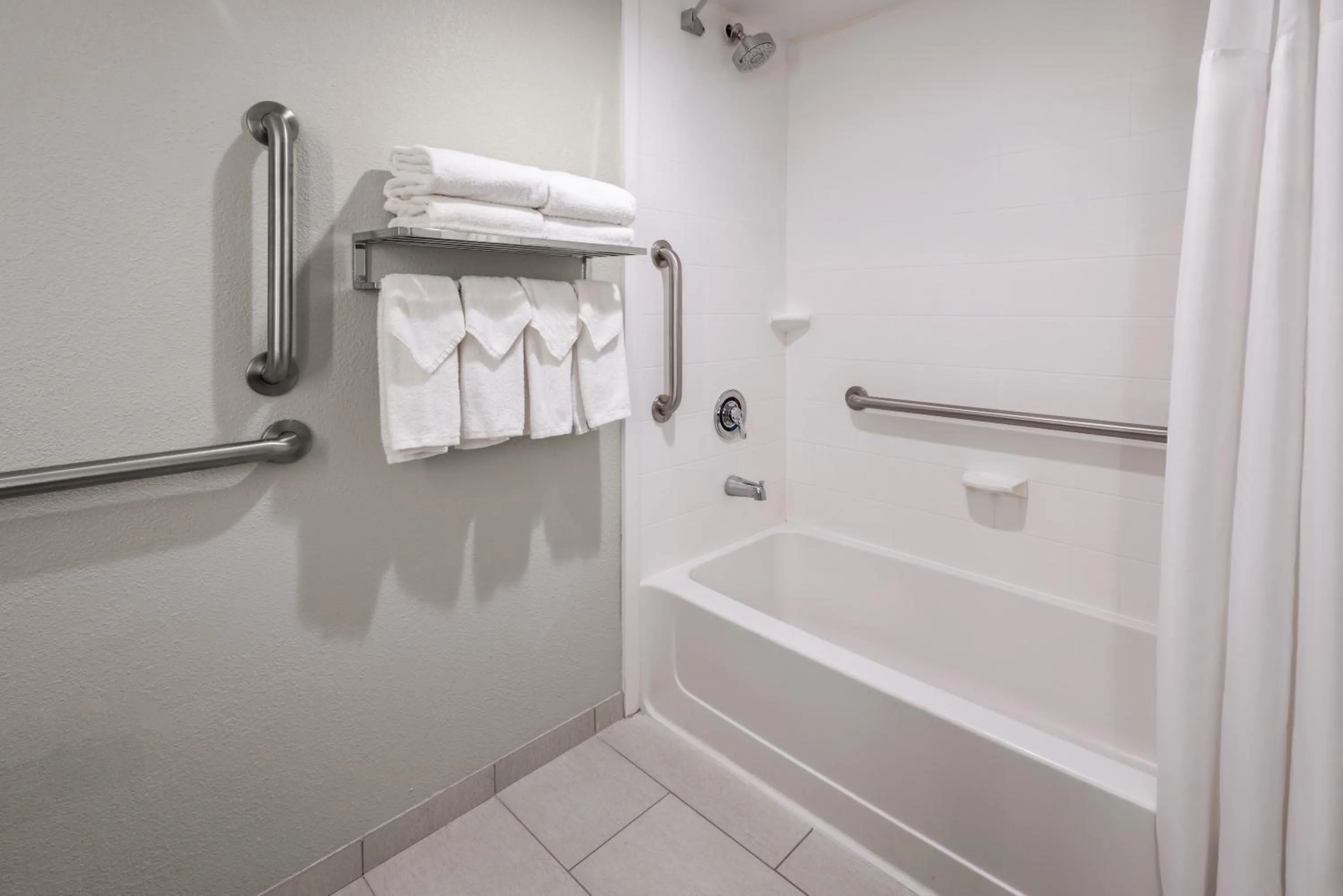 Shower in Holiday Inn & Suites Columbia NE - Ft Jackson Area by IHG