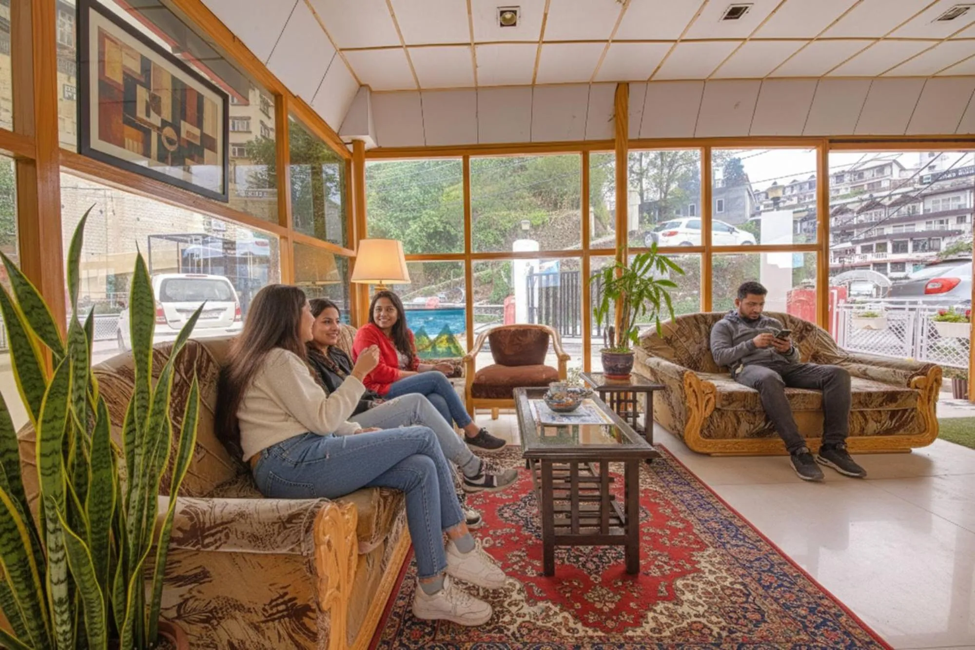 Seating area in FabHotel Sapphire