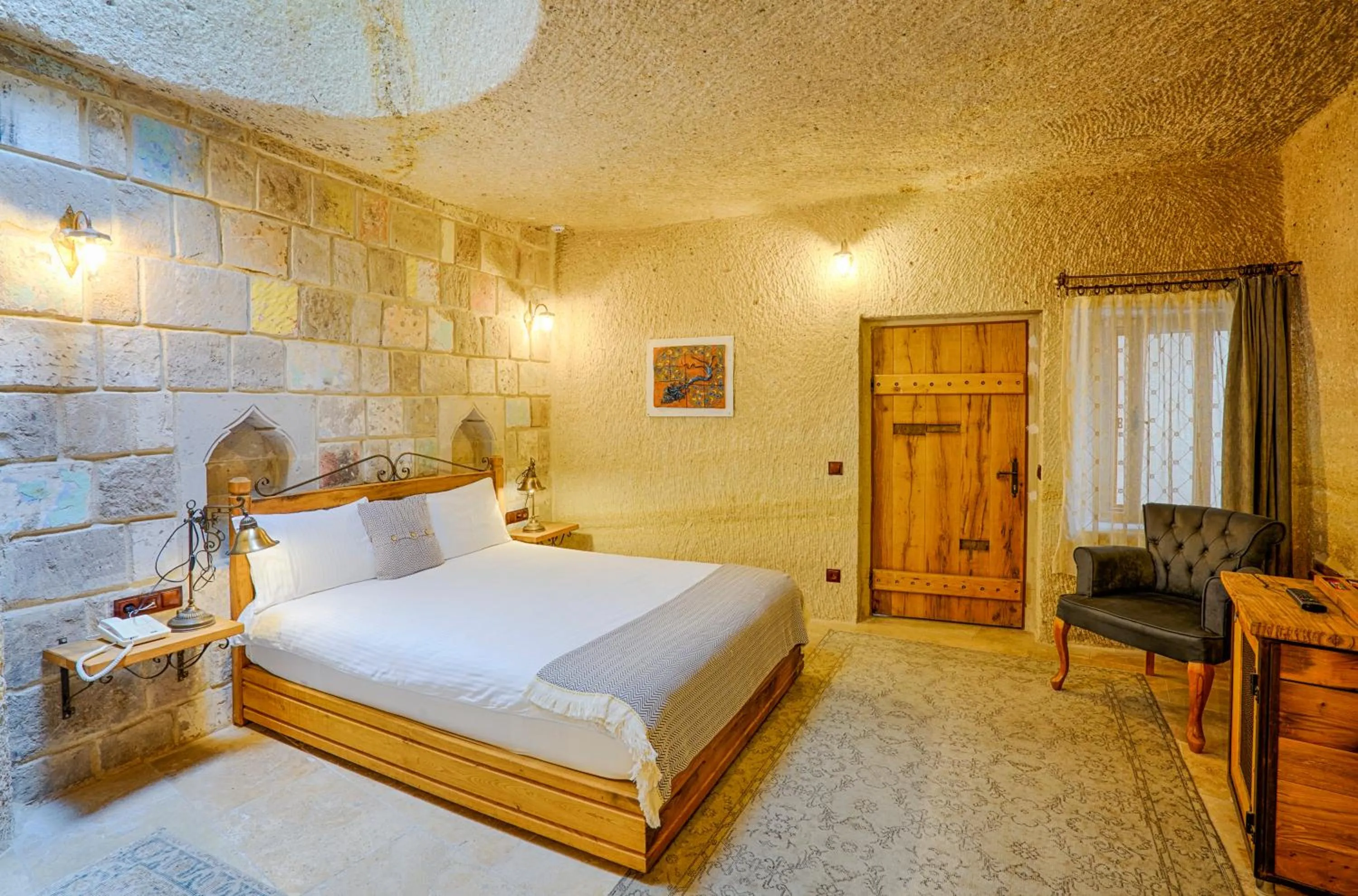 Bed in Design Cave Hotel