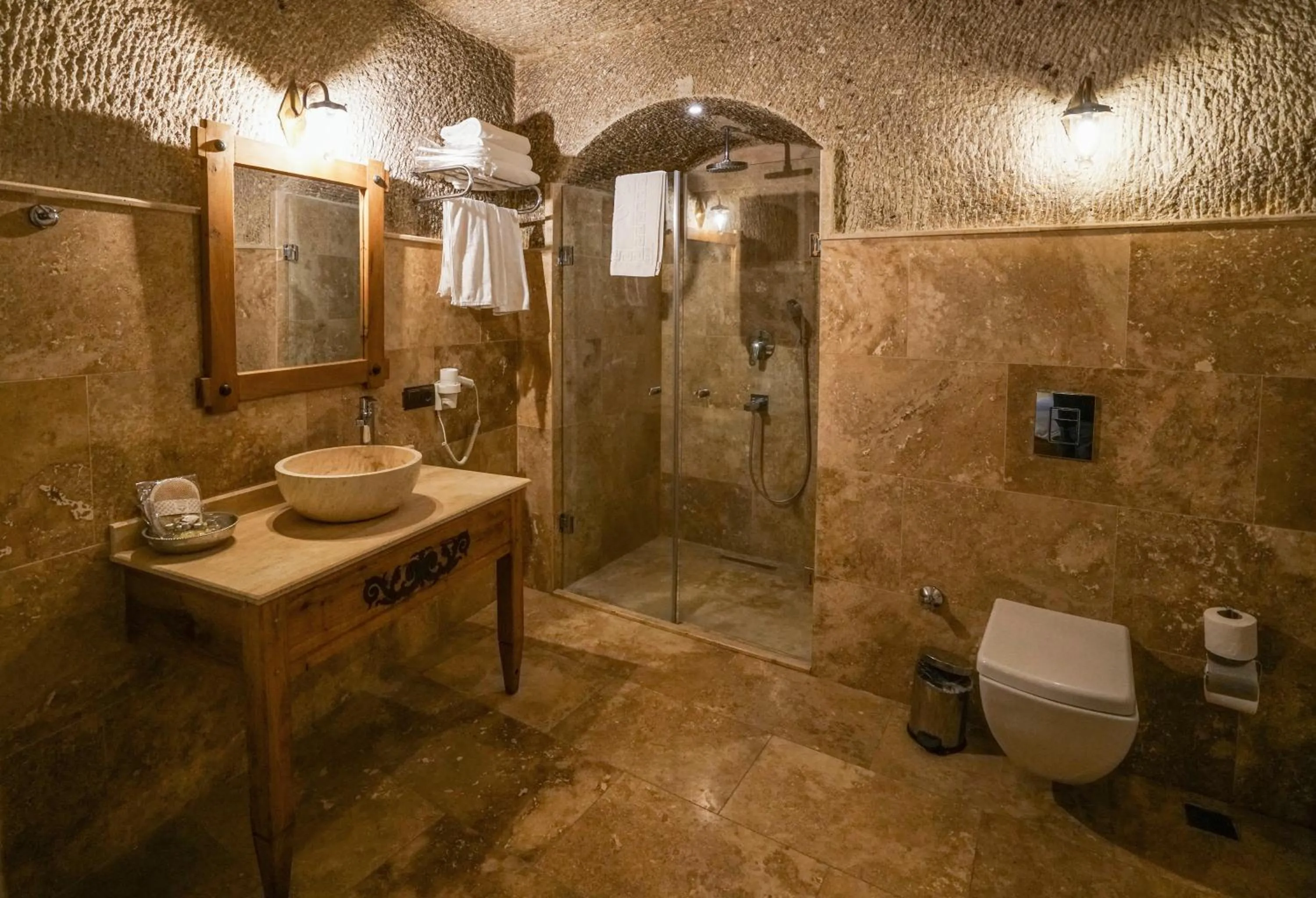 Shower in Design Cave Hotel