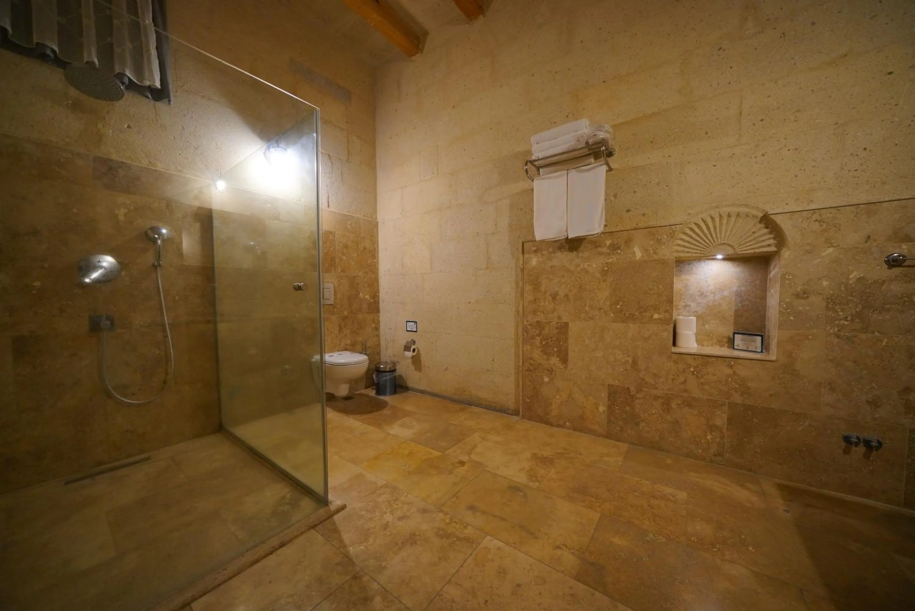 Shower in Design Cave Hotel