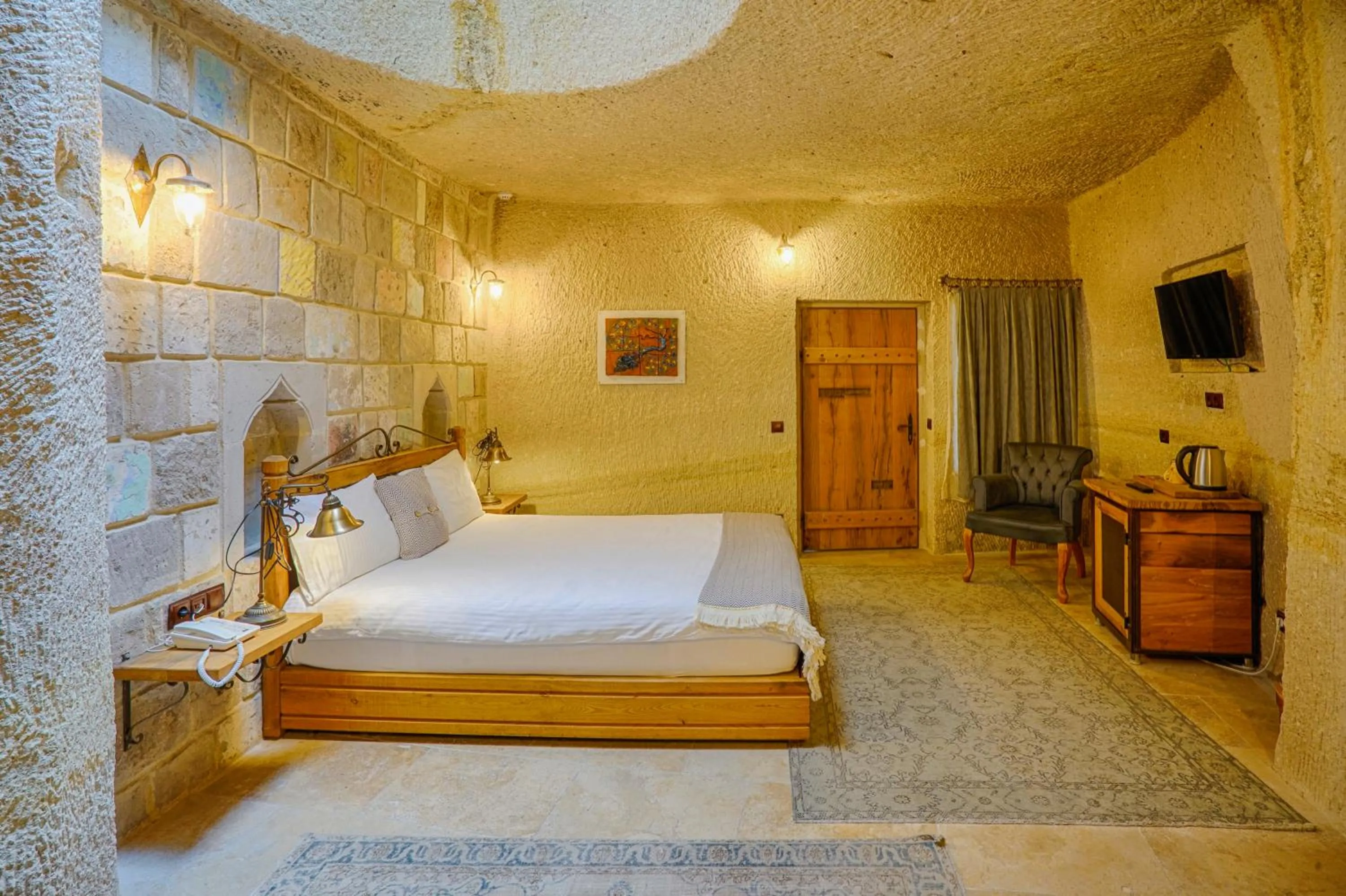 Bed in Design Cave Hotel
