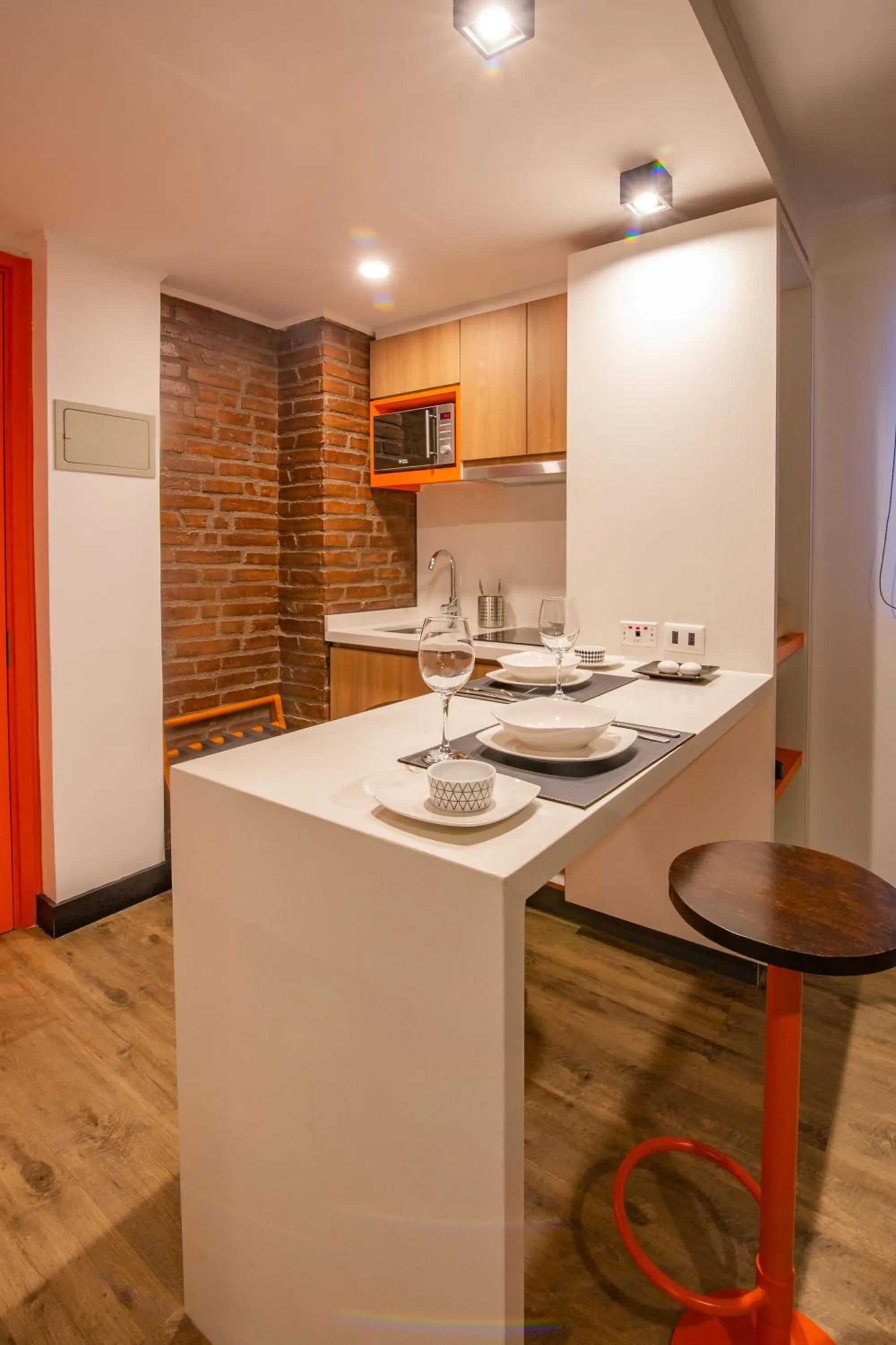 Kitchen or kitchenette in Hostal Boutique Black Cat